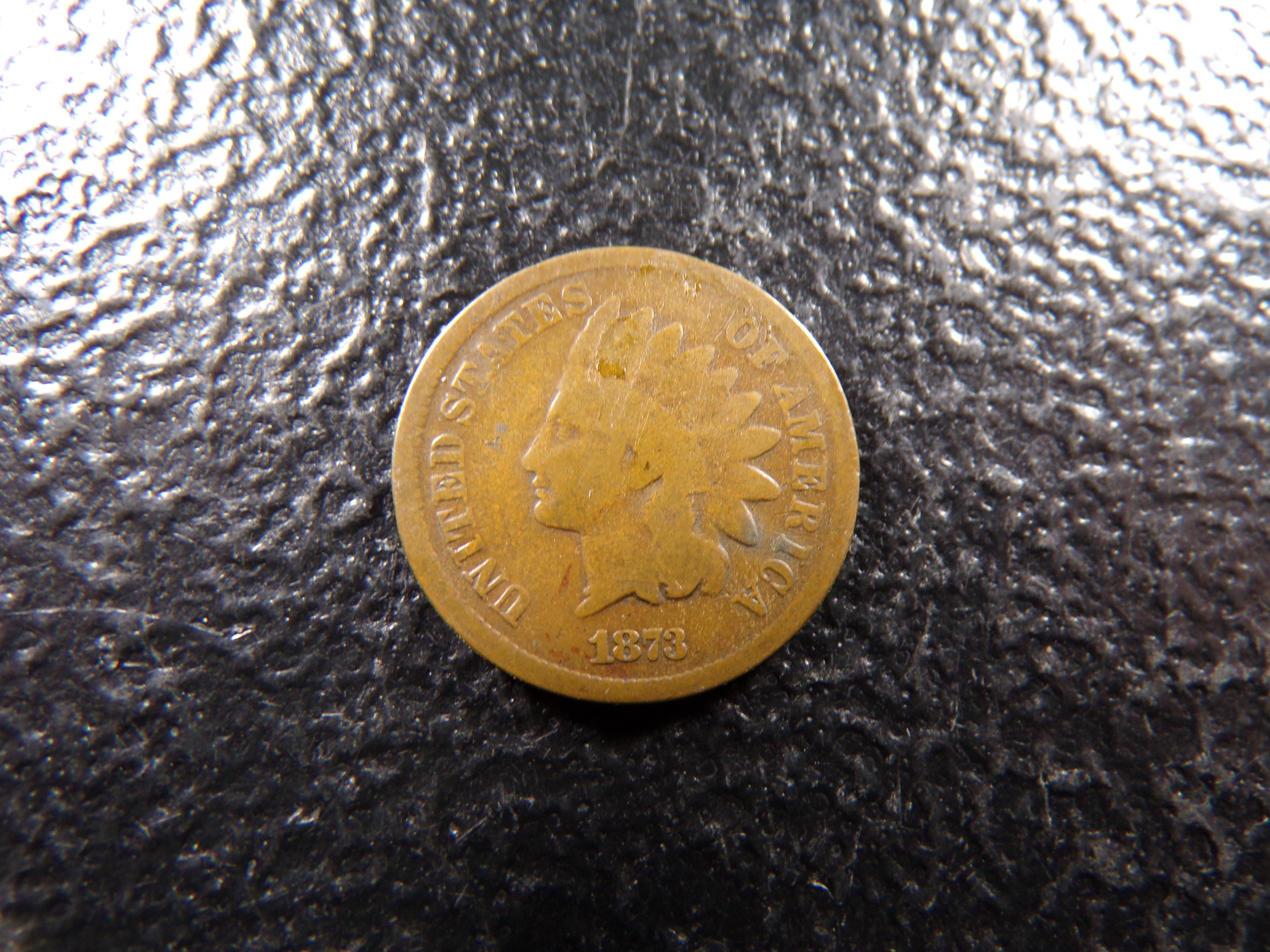 1873 OPEN 3 INDIAN HEAD CENT