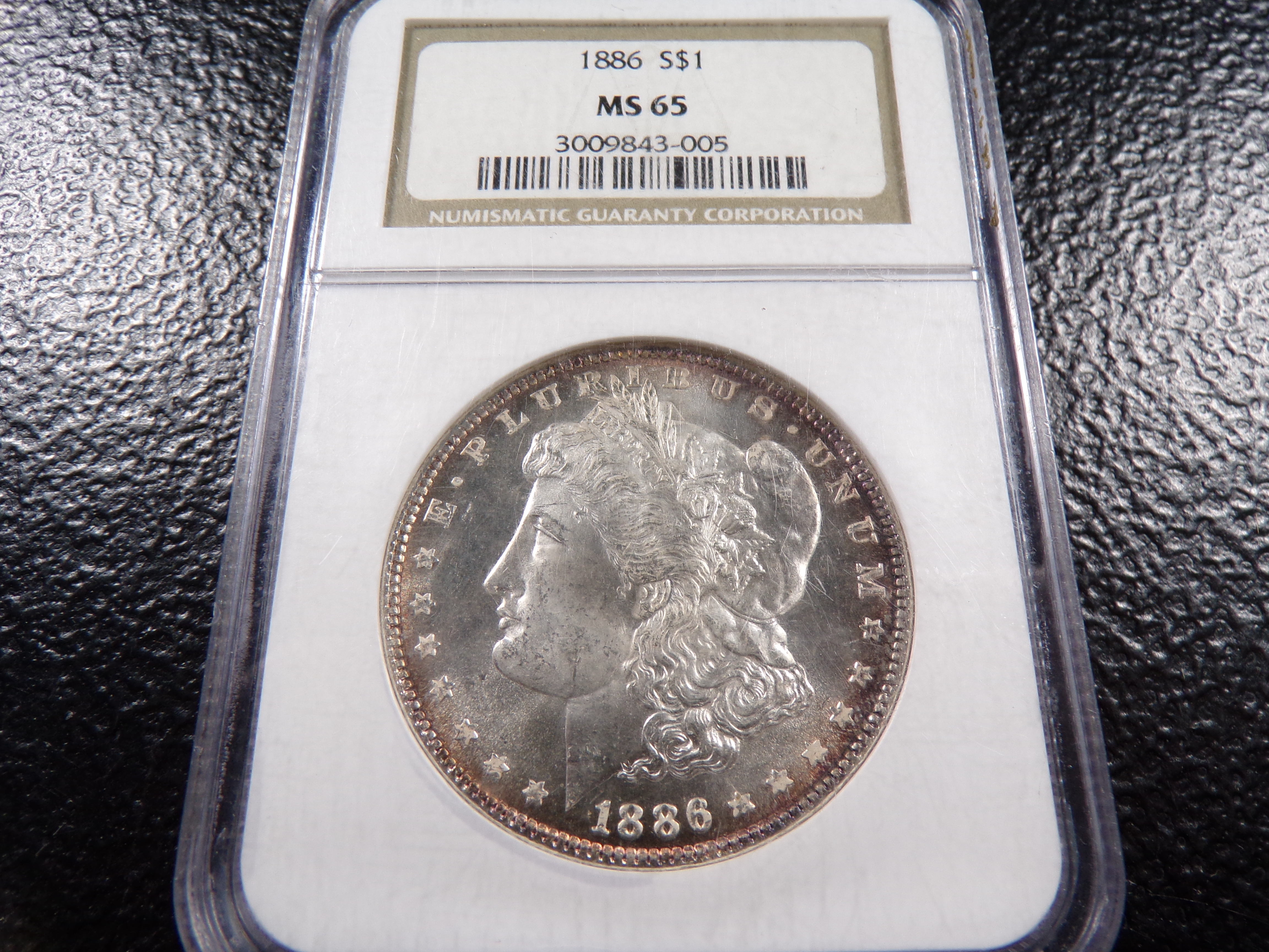 1886 NGC MS65 HIGH GRADE MORGAN SILVER DOLLAR