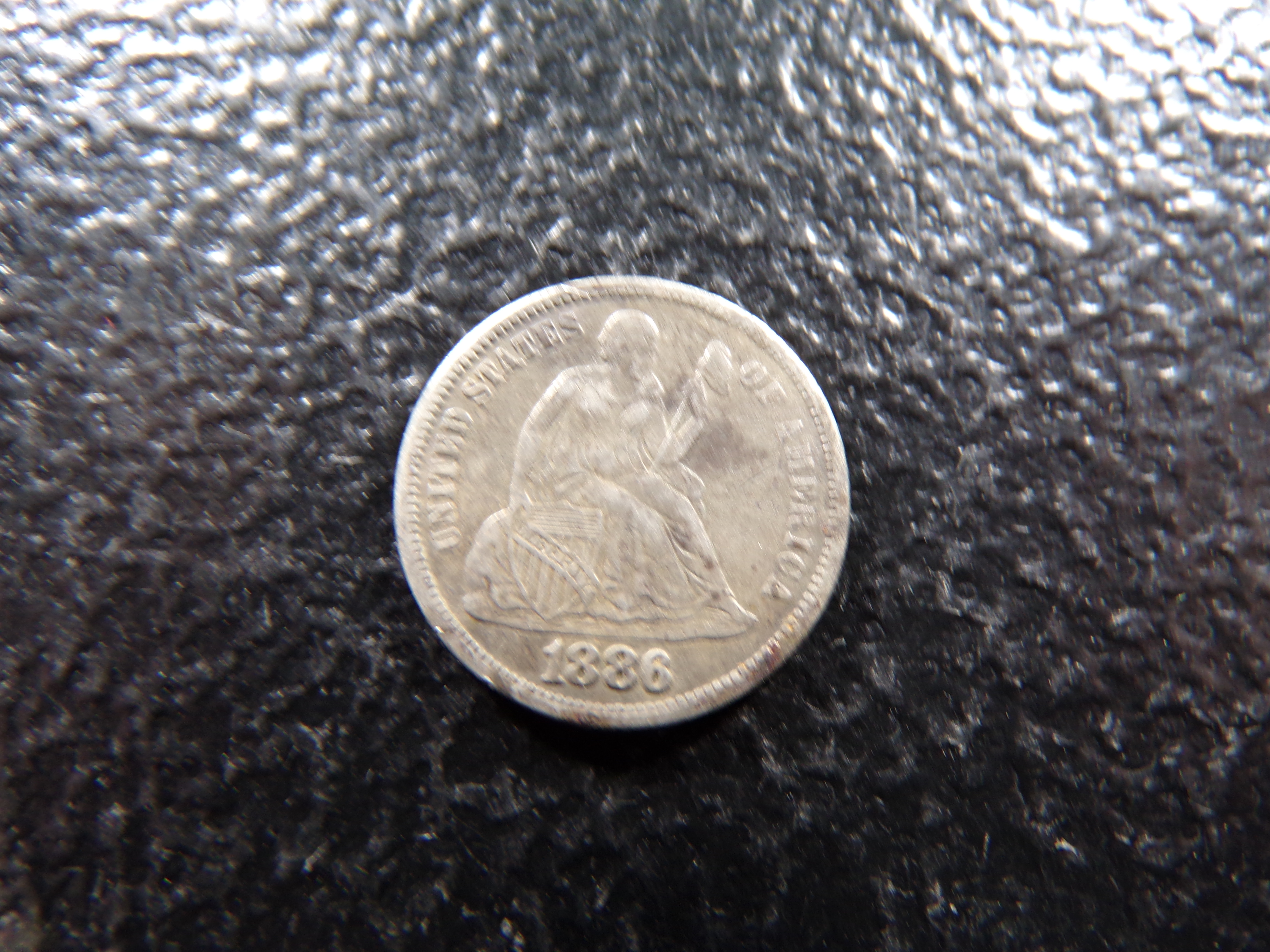 1886 SEATED LIBERTY SILVER DIME