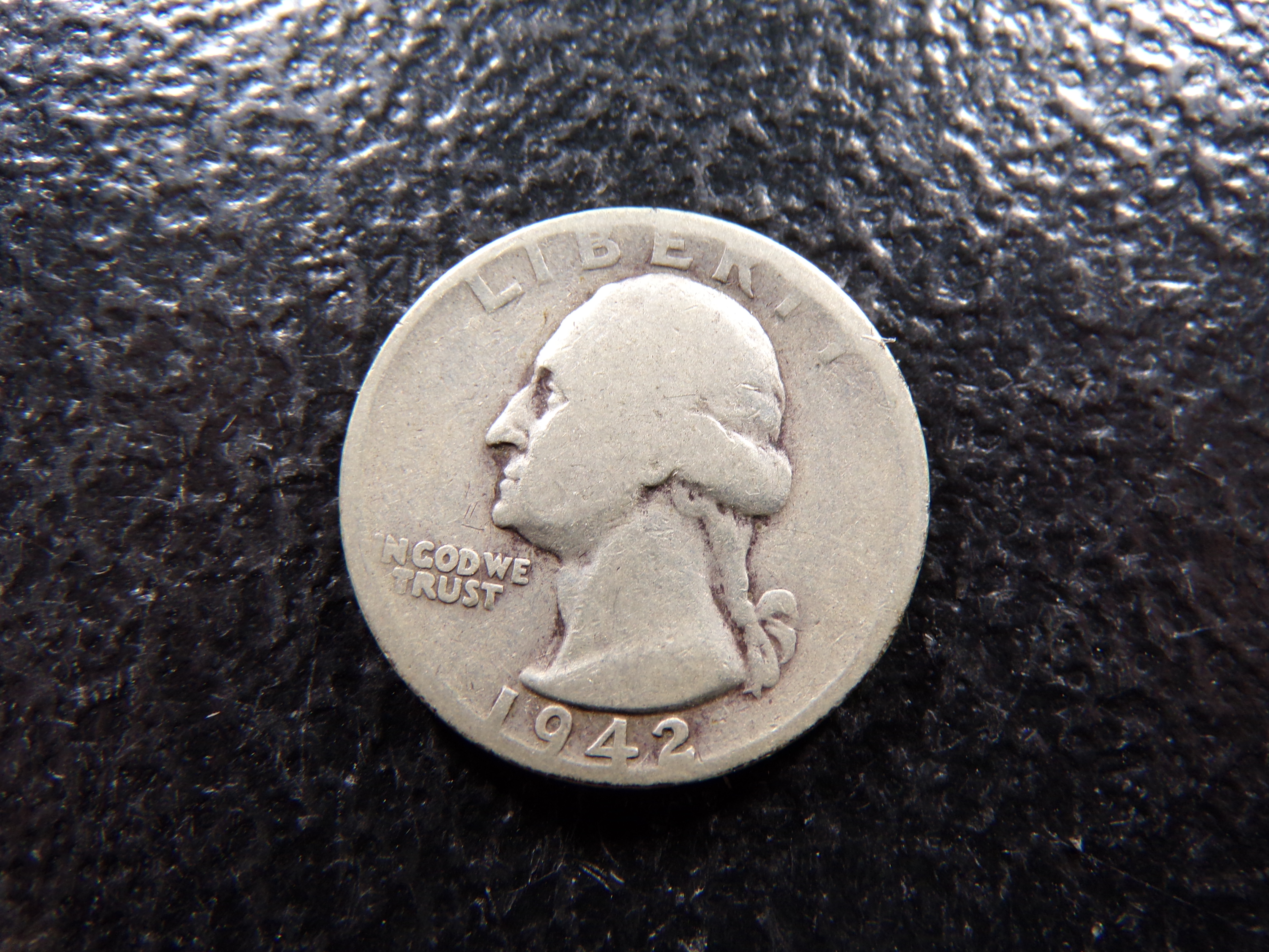 1942-D WASHINGTON SILVER QUARTER