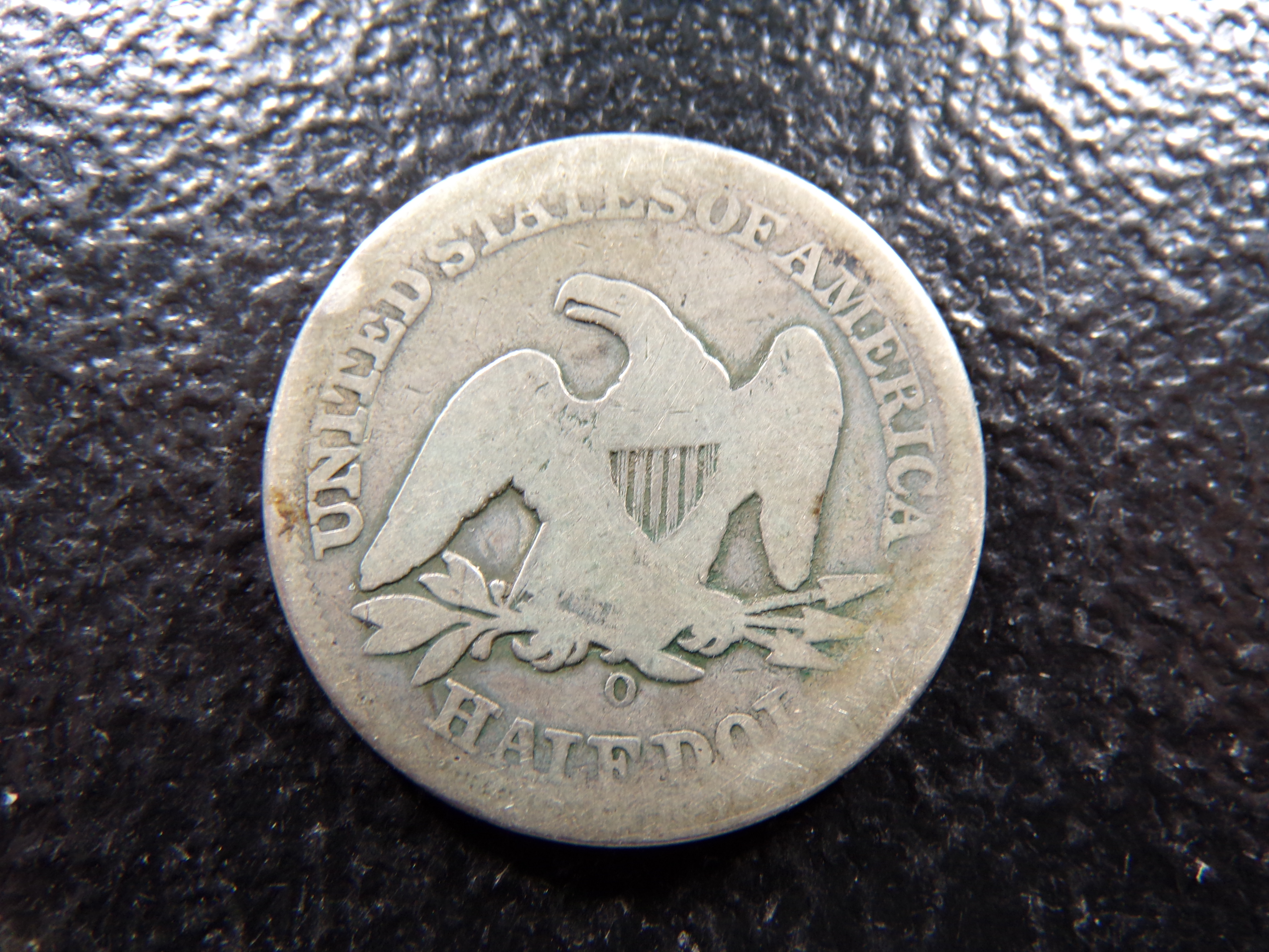 1855-O W / ARROWS SEATED LIBERTY SILVER HALF DOLLAR