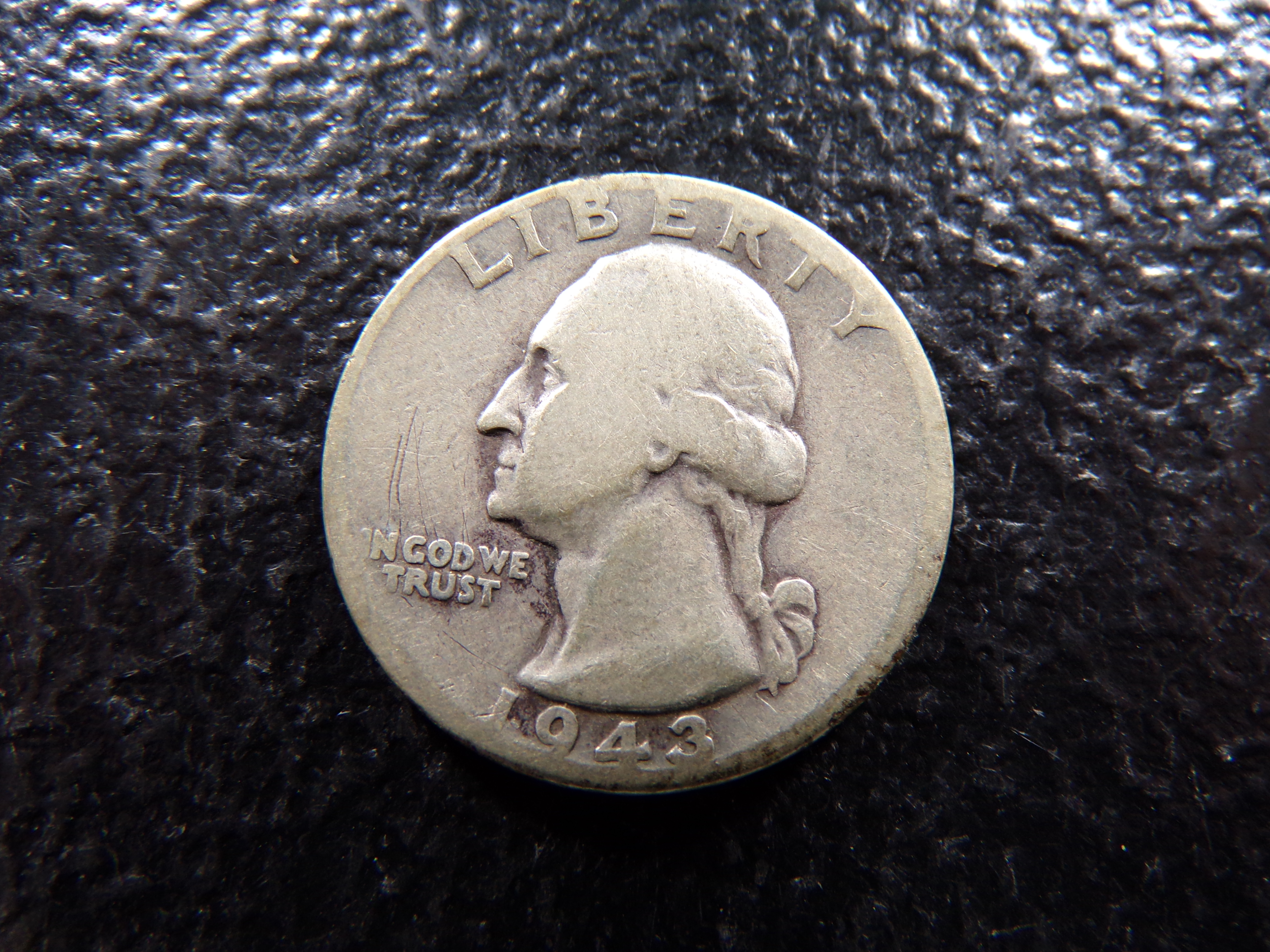 1943-D WASHINGTON SILVER QUARTER