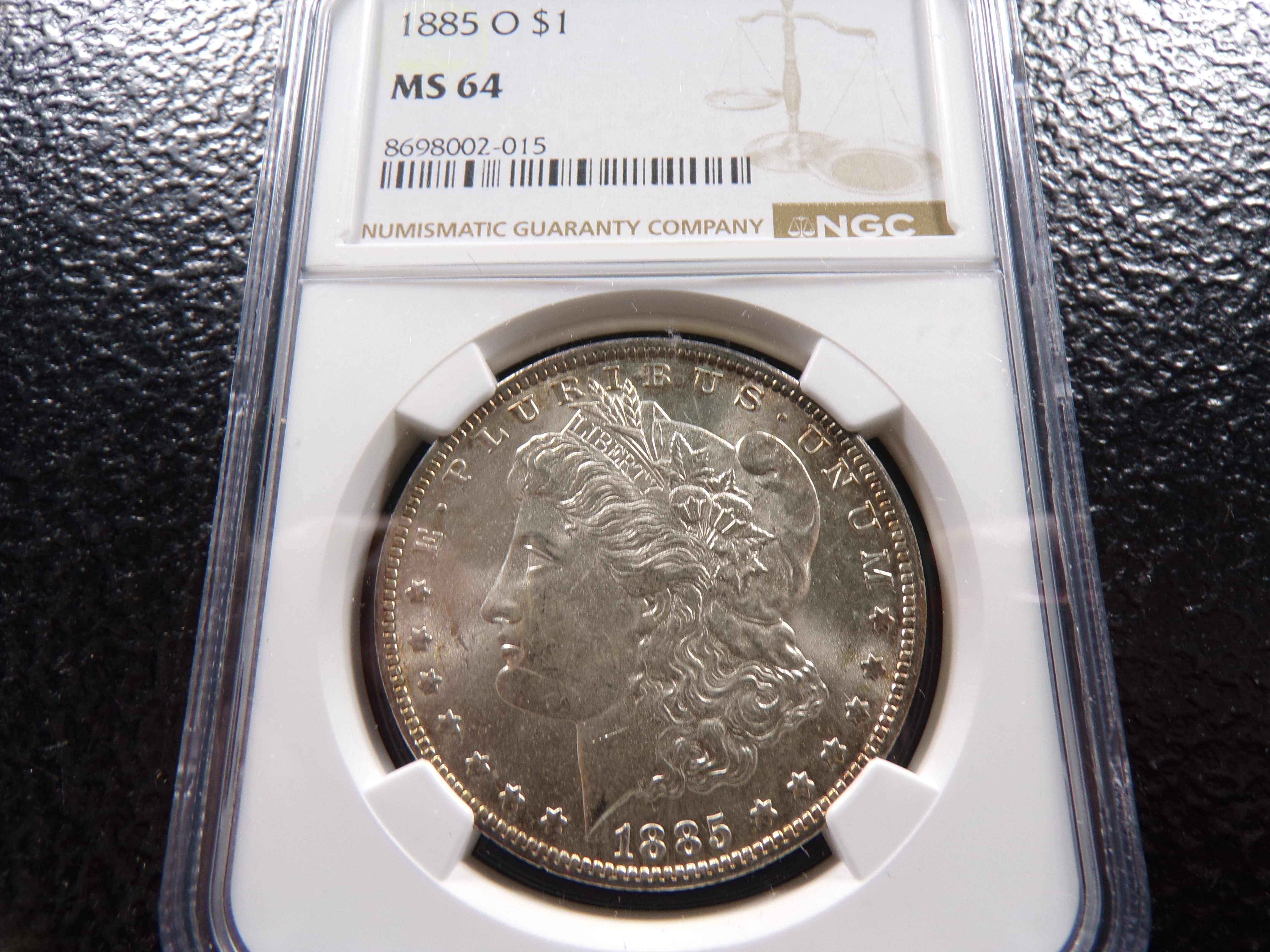 1885-O NGC MS64 HIGH GRADE MORGAN SILVER DOLLAR