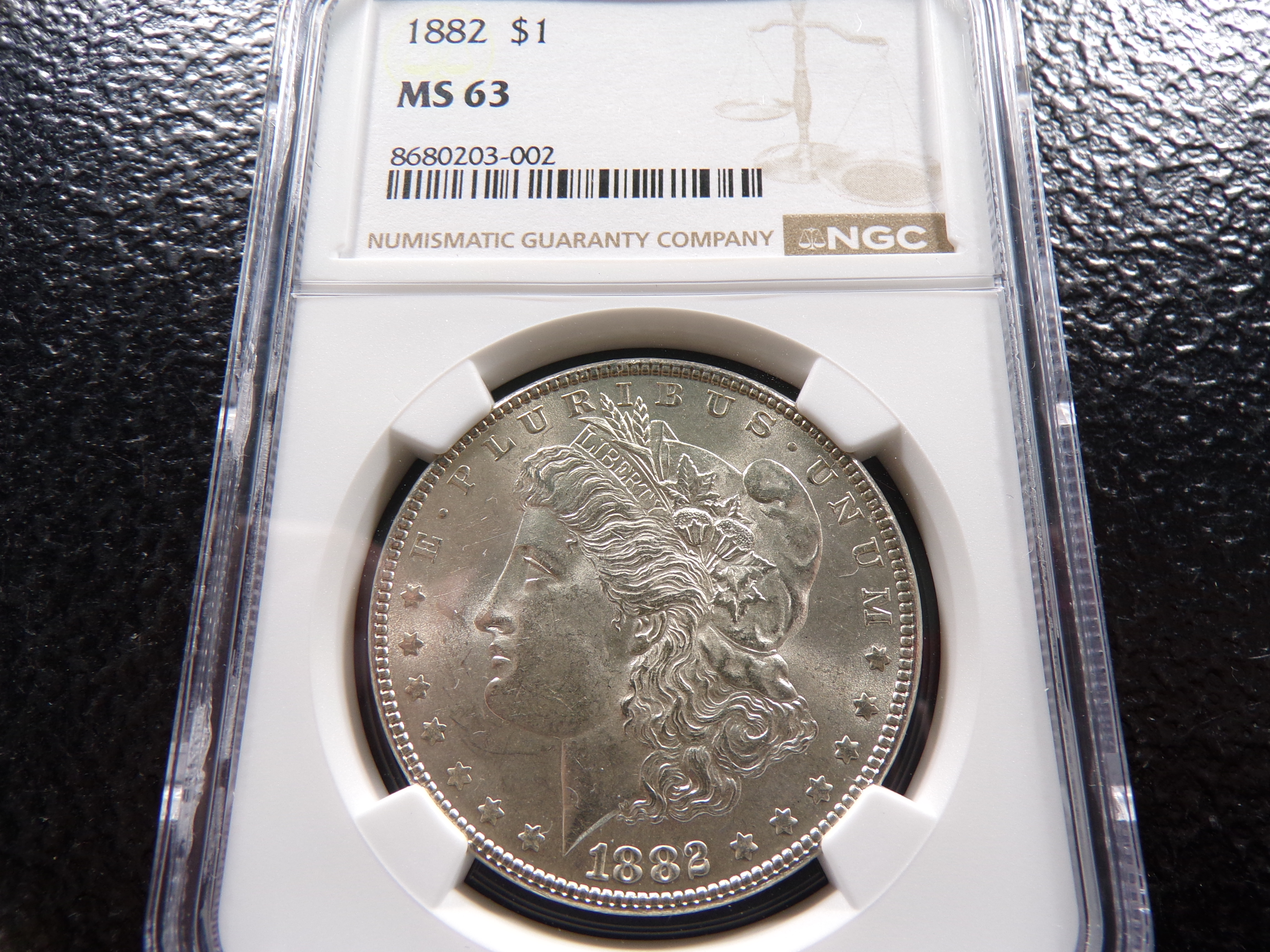 1882 NGC MS63 MORGAN SILVER DOLLAR