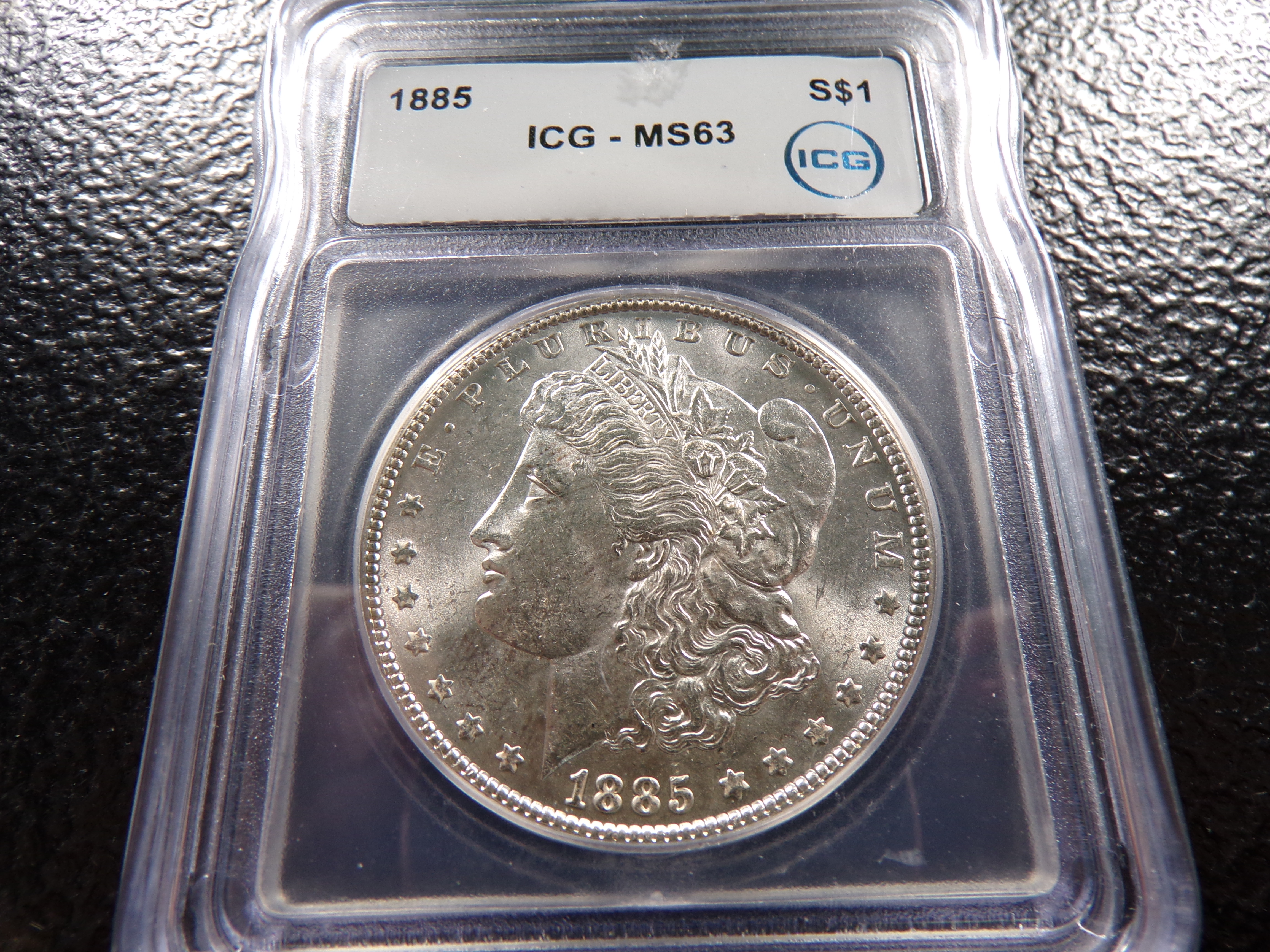1885 ICG MS63 MORGAN SILVER DOLLAR