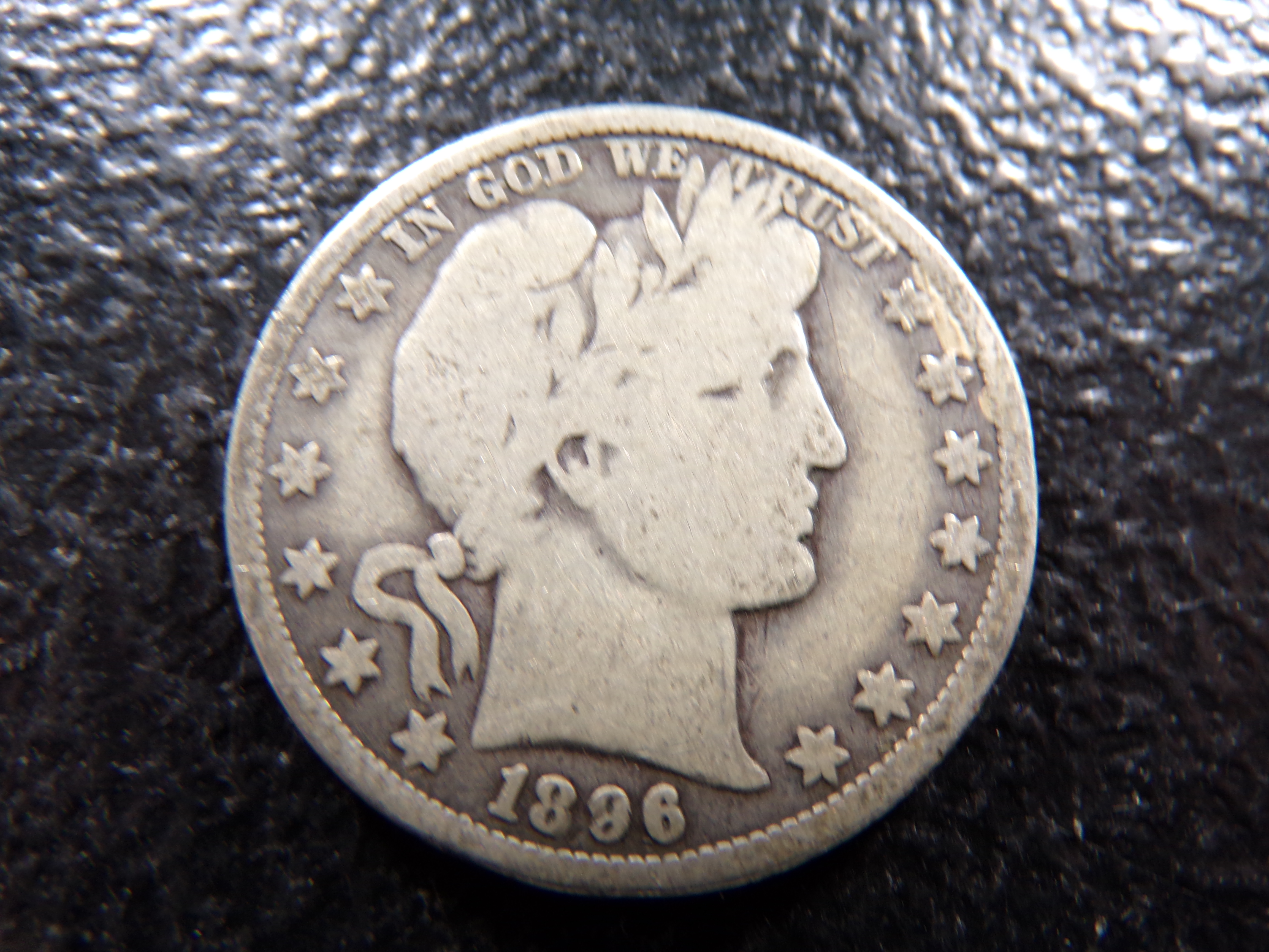1896-O KEY DATE BARBER SILVER HALF DOLLAR