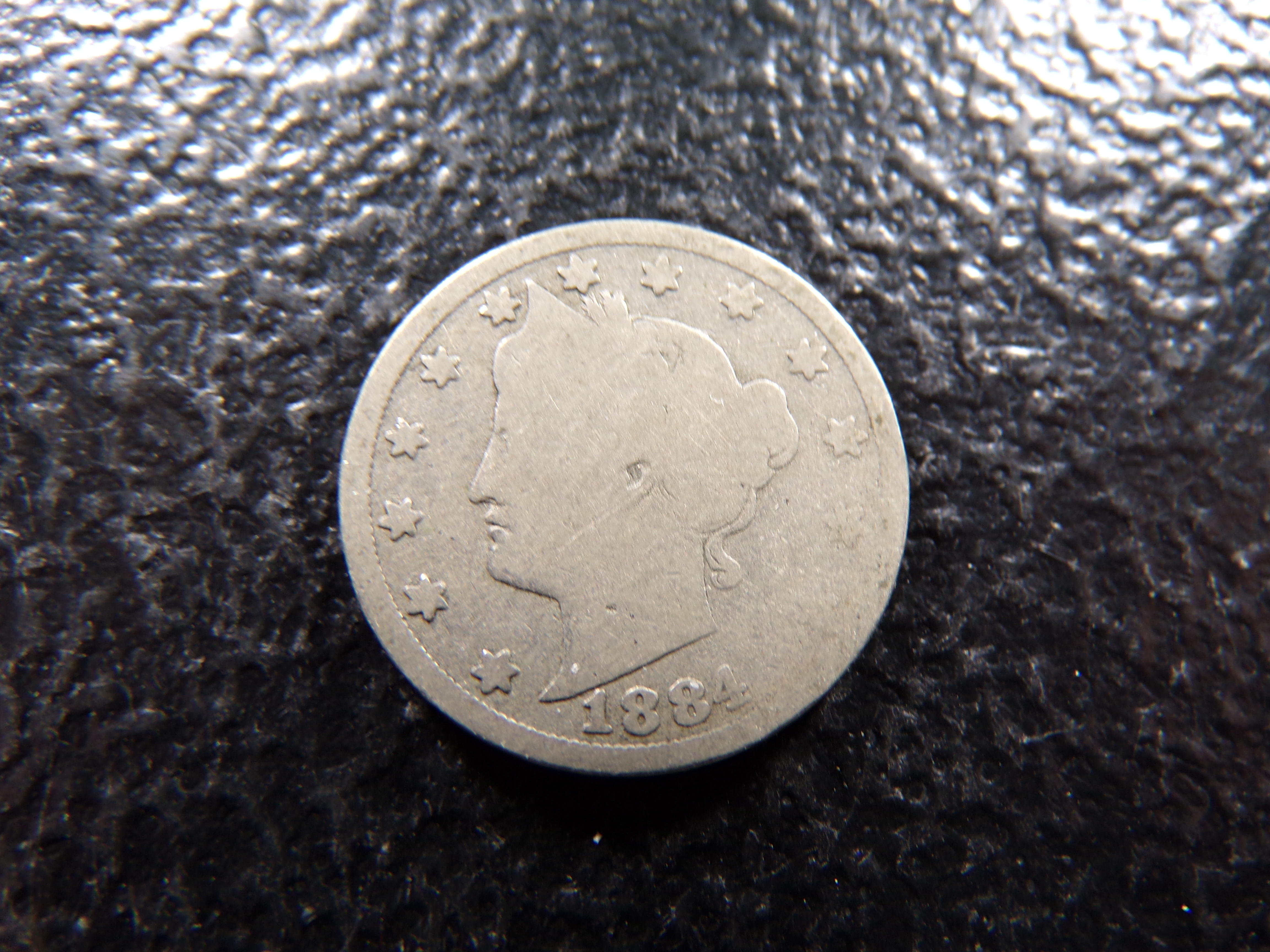 1884 LIBERTY HEAD V NICKEL