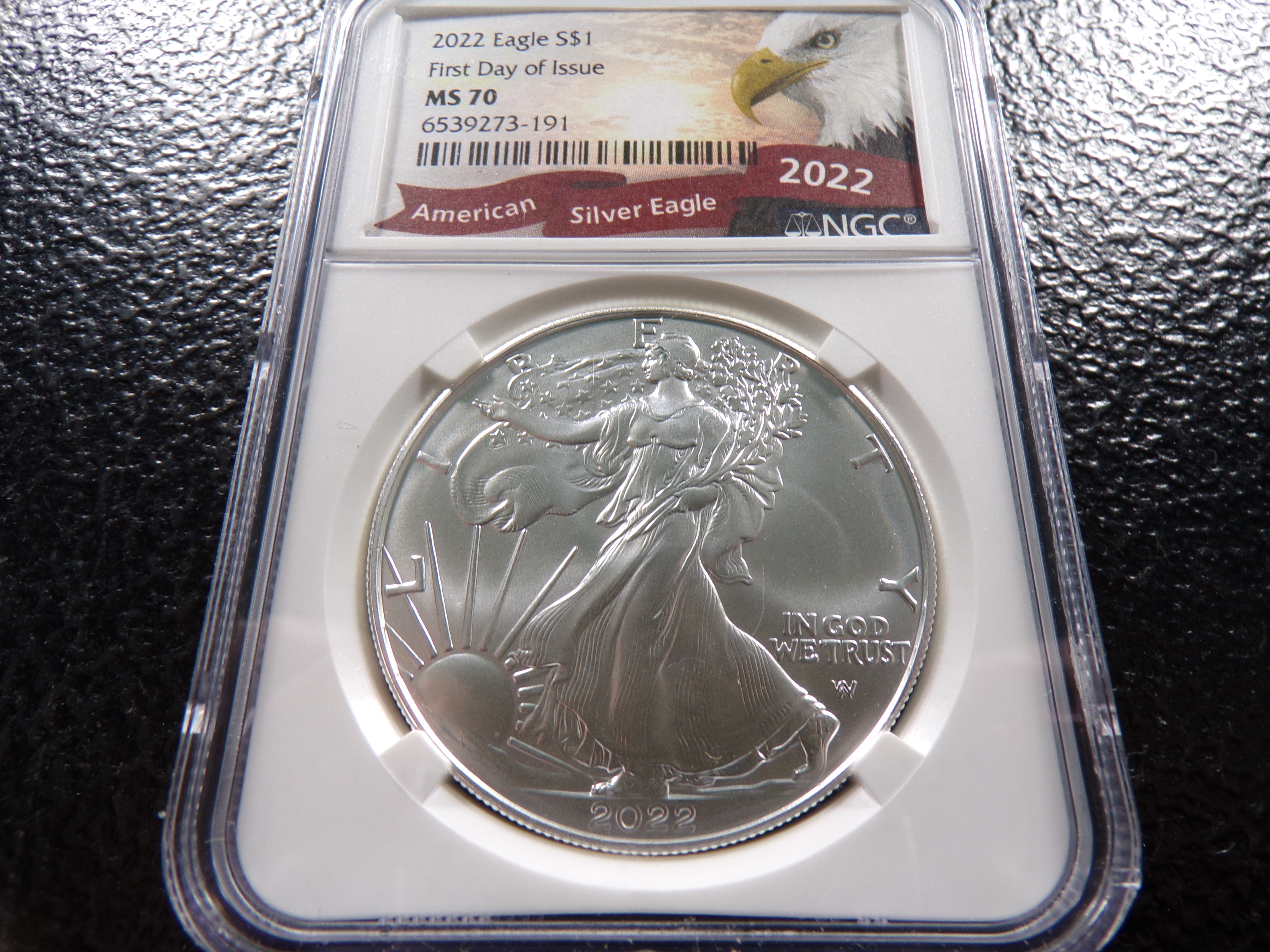 2022 NGC MS70 FIRST DAY ISSUE AMERICAN SILVER EAGLE DOLLAR