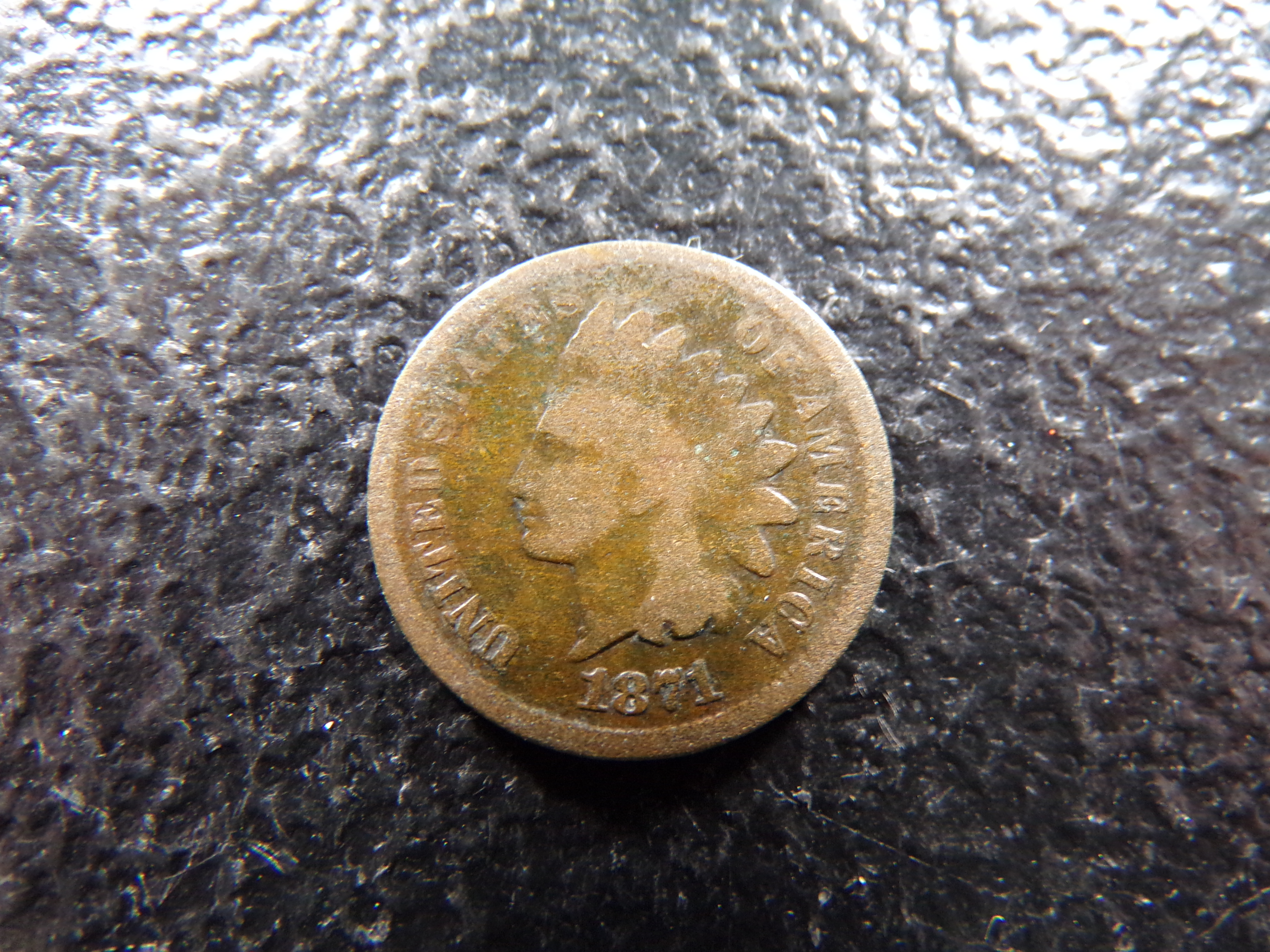 1871 RARE DATE INDIAN HEAD CENT