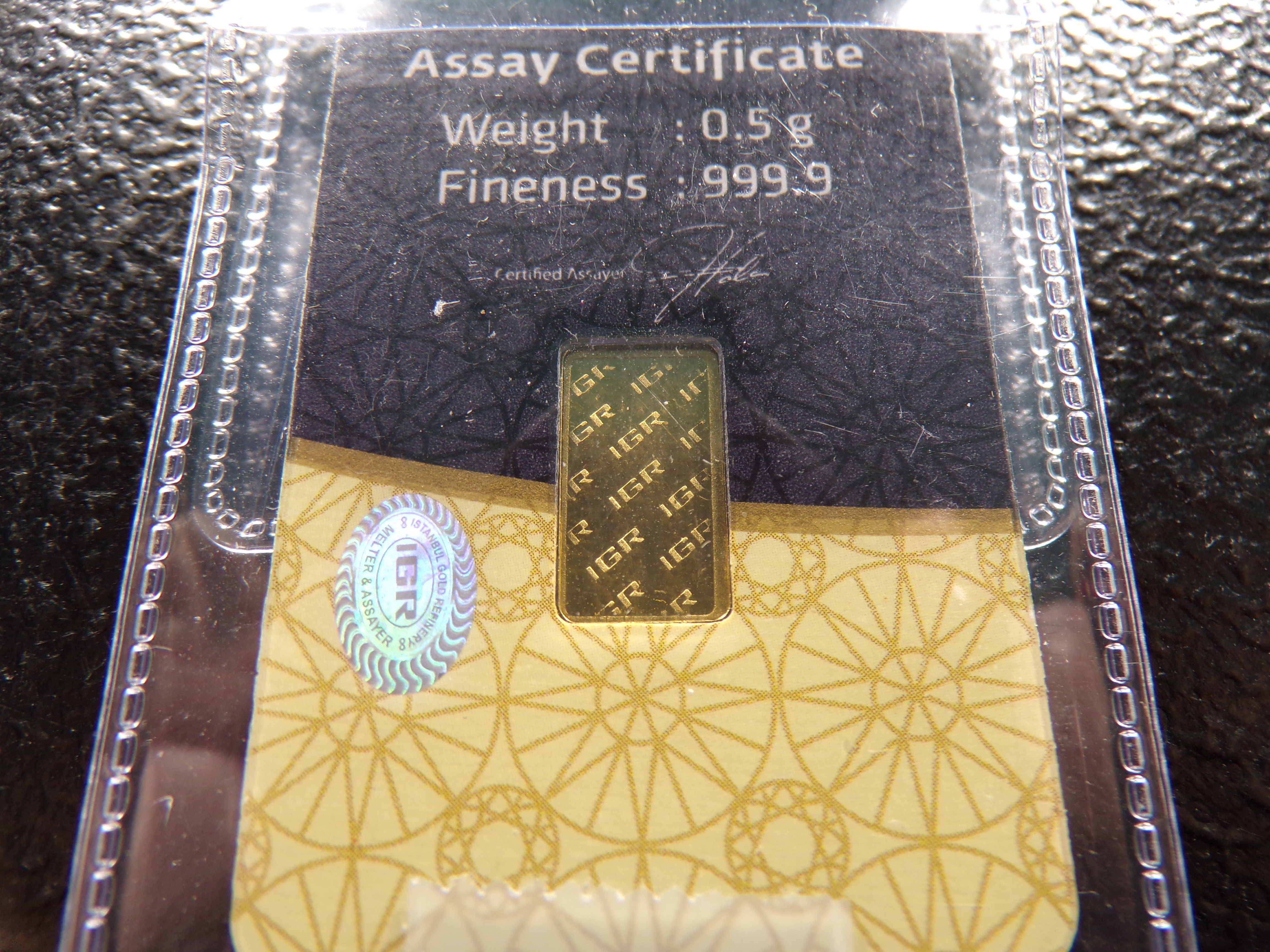 IGR 0.5 GRAM 999.9 FINE GOLD BAR