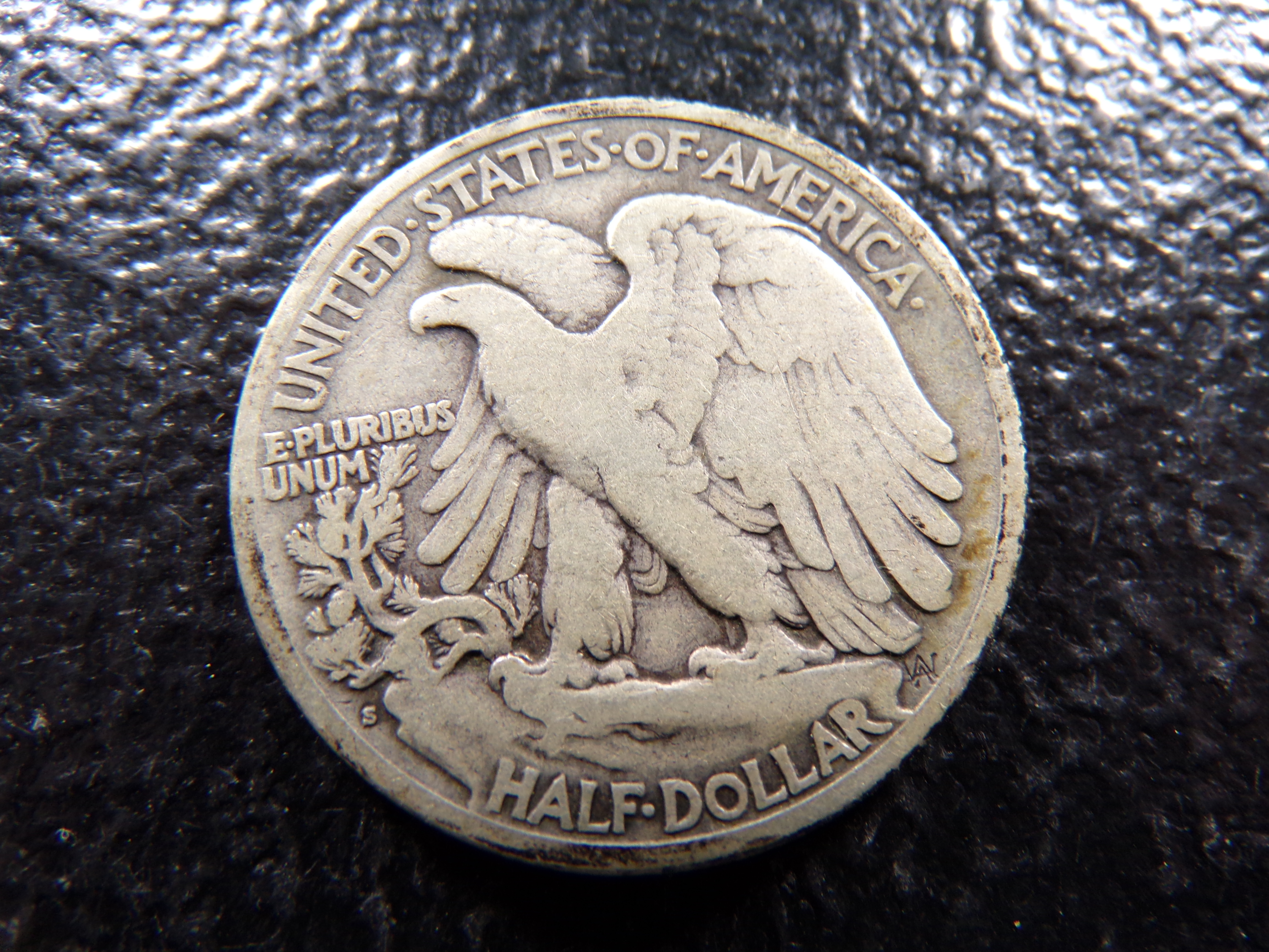 1923-S WALKING LIBERTY SILVER HALF DOLLAR