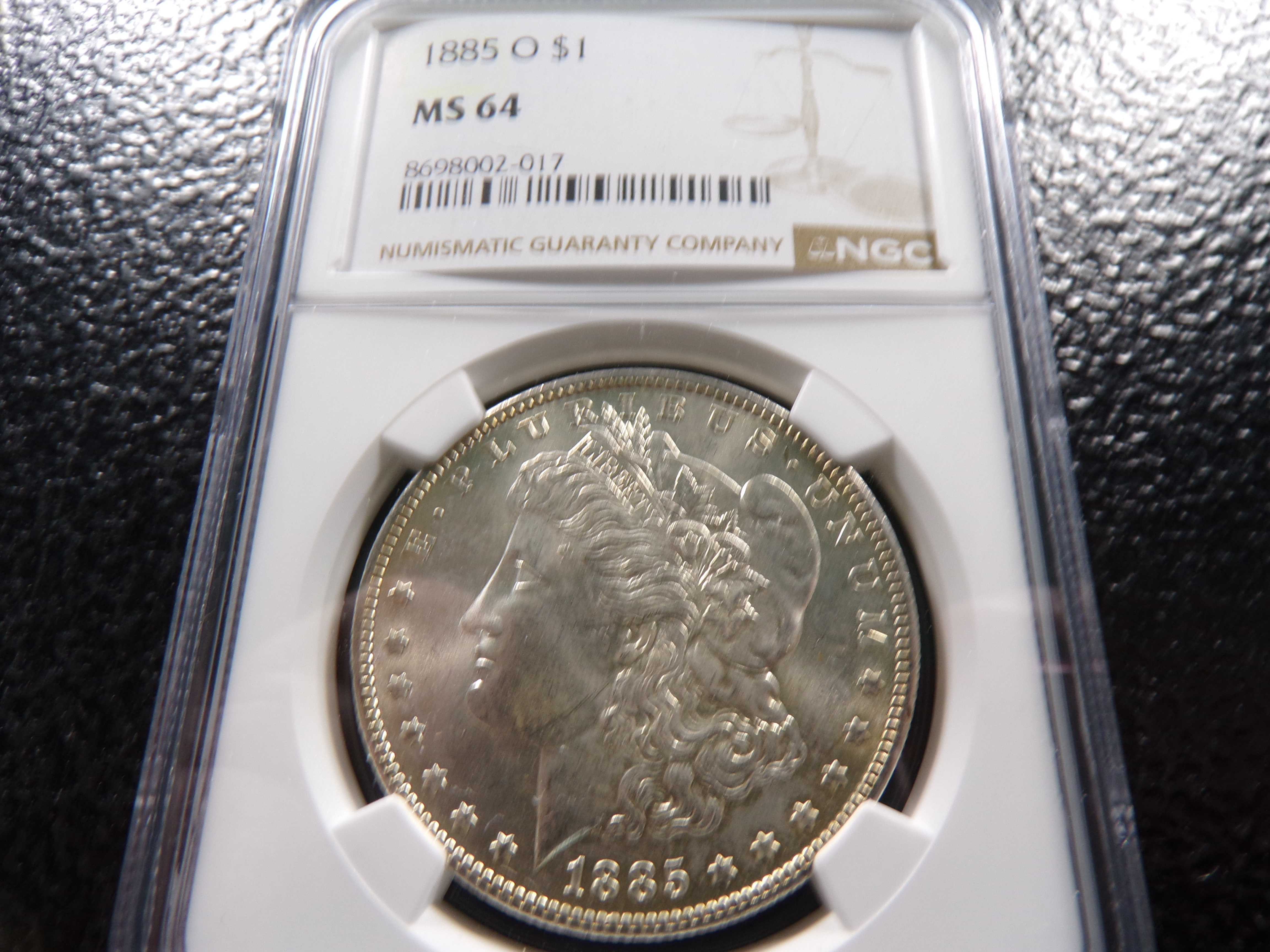 1885-O NGC MS64 HIGH GRADE MORGAN SILVER DOLLAR