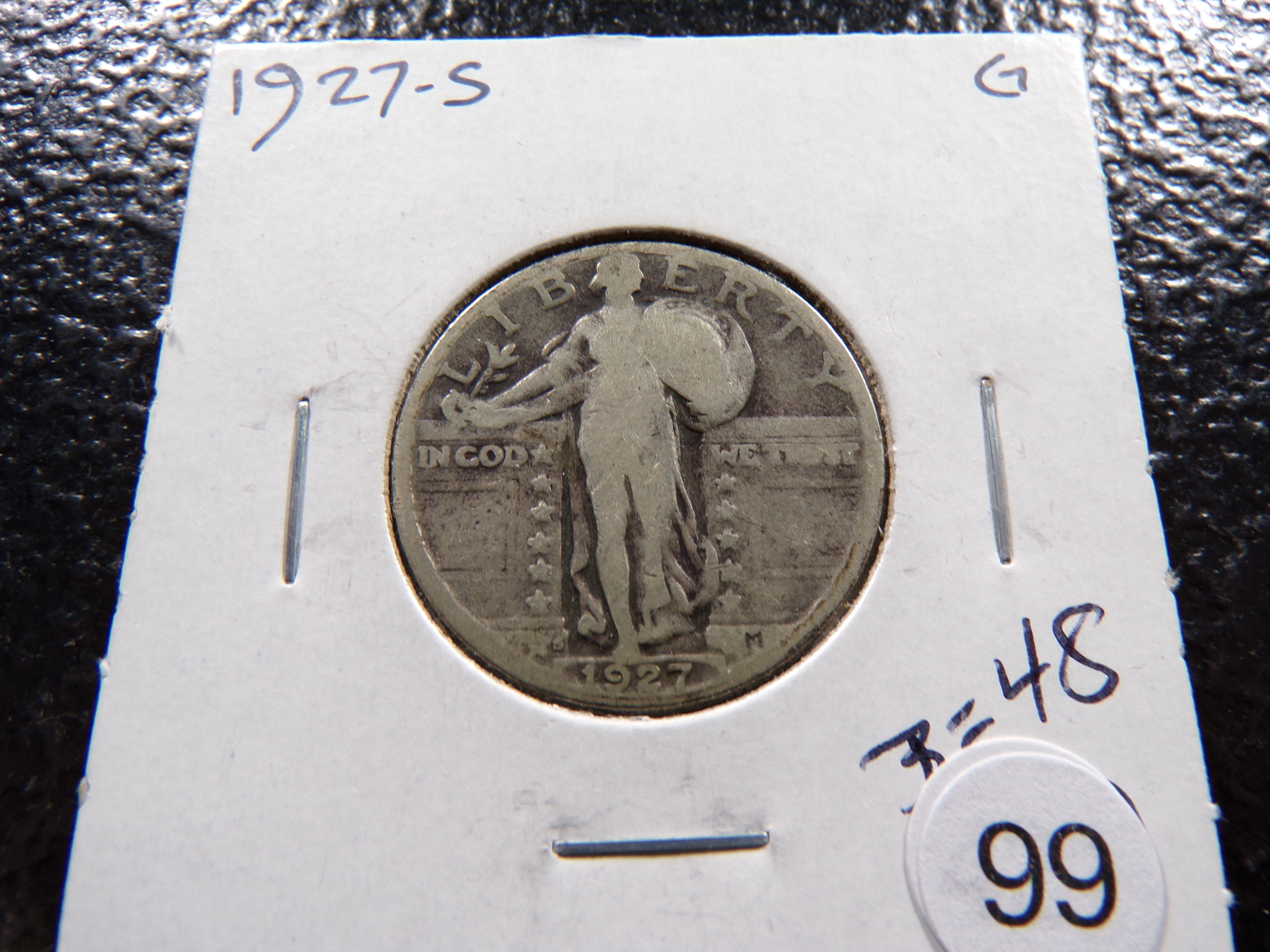 1927-S STANDING LIBERTY SILVER QUARTER