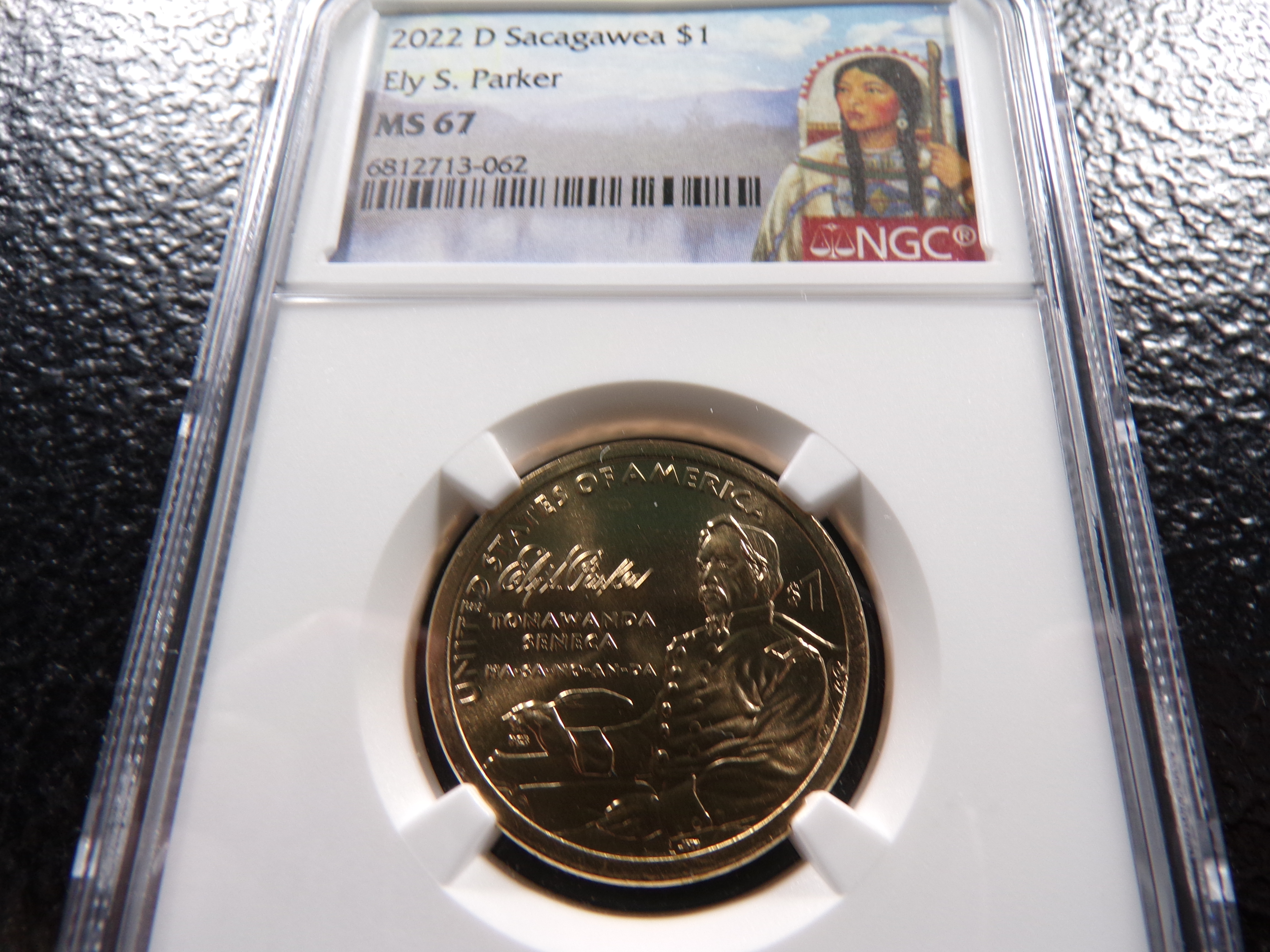 2022-D NGC MS67 ELY S PARKER SACAGAWEA DOLLAR