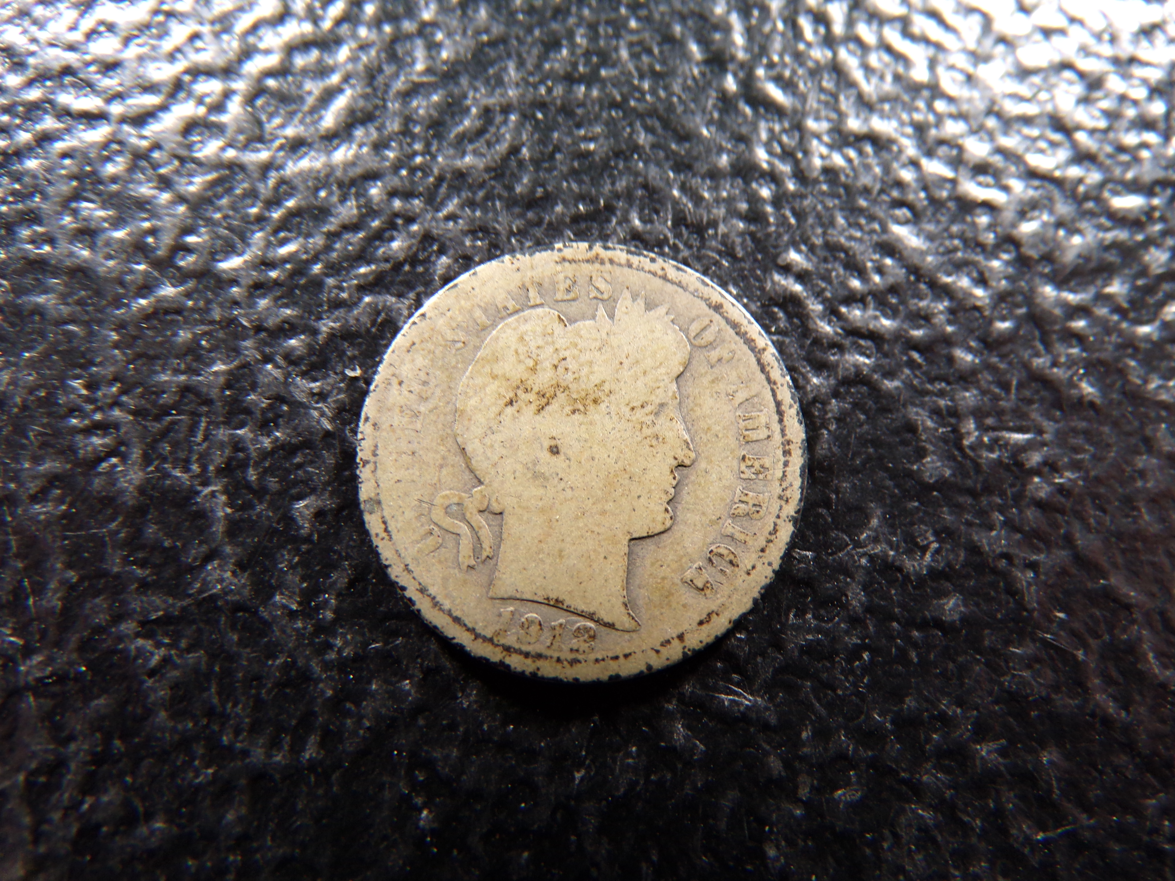 1912 BARBER SILVER DIME ***MINTED 19 MILLION
