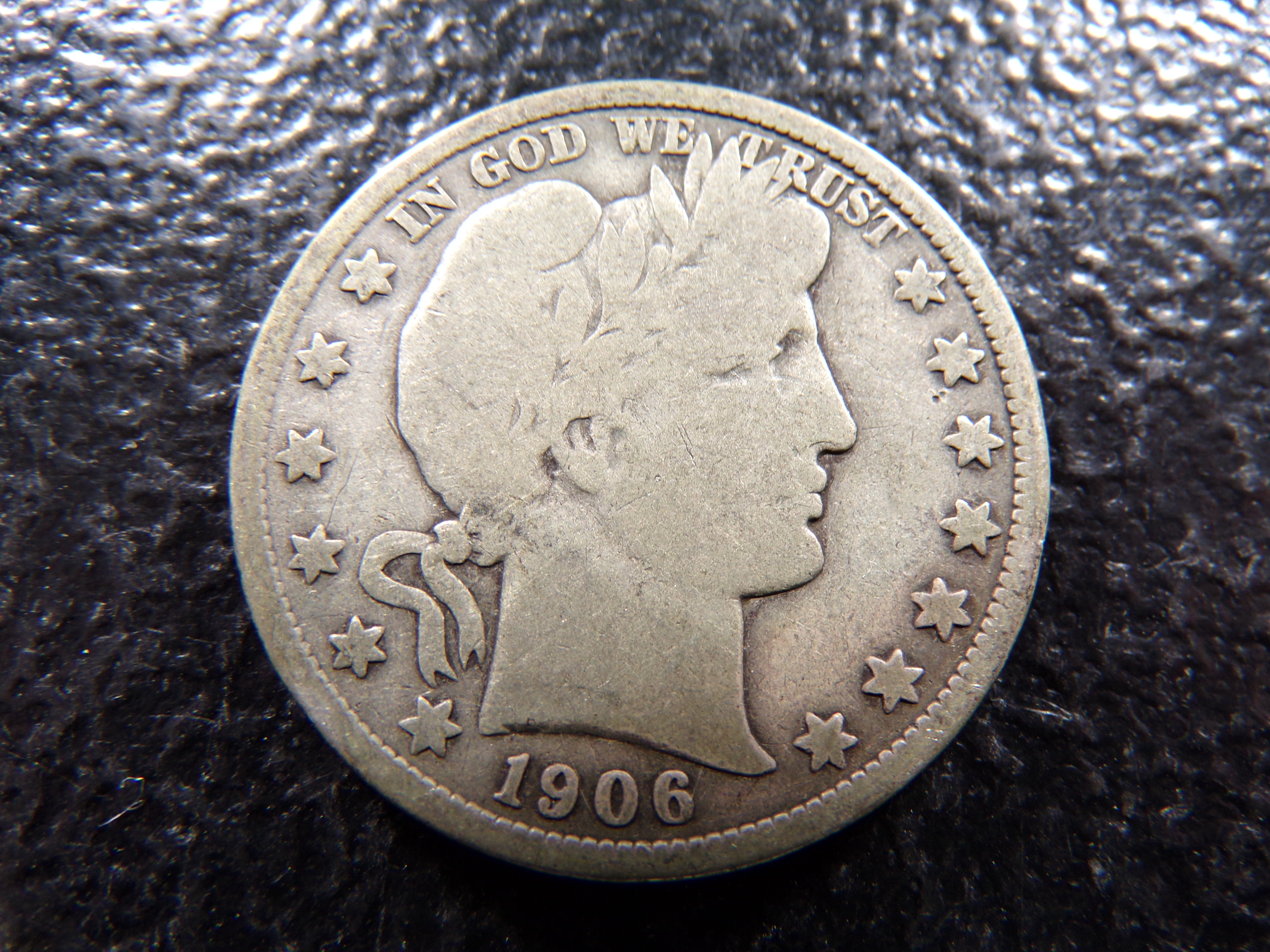 1906 BARBER SILVER HALF DOLLAR ***MINTED 2 1/2 MILLION