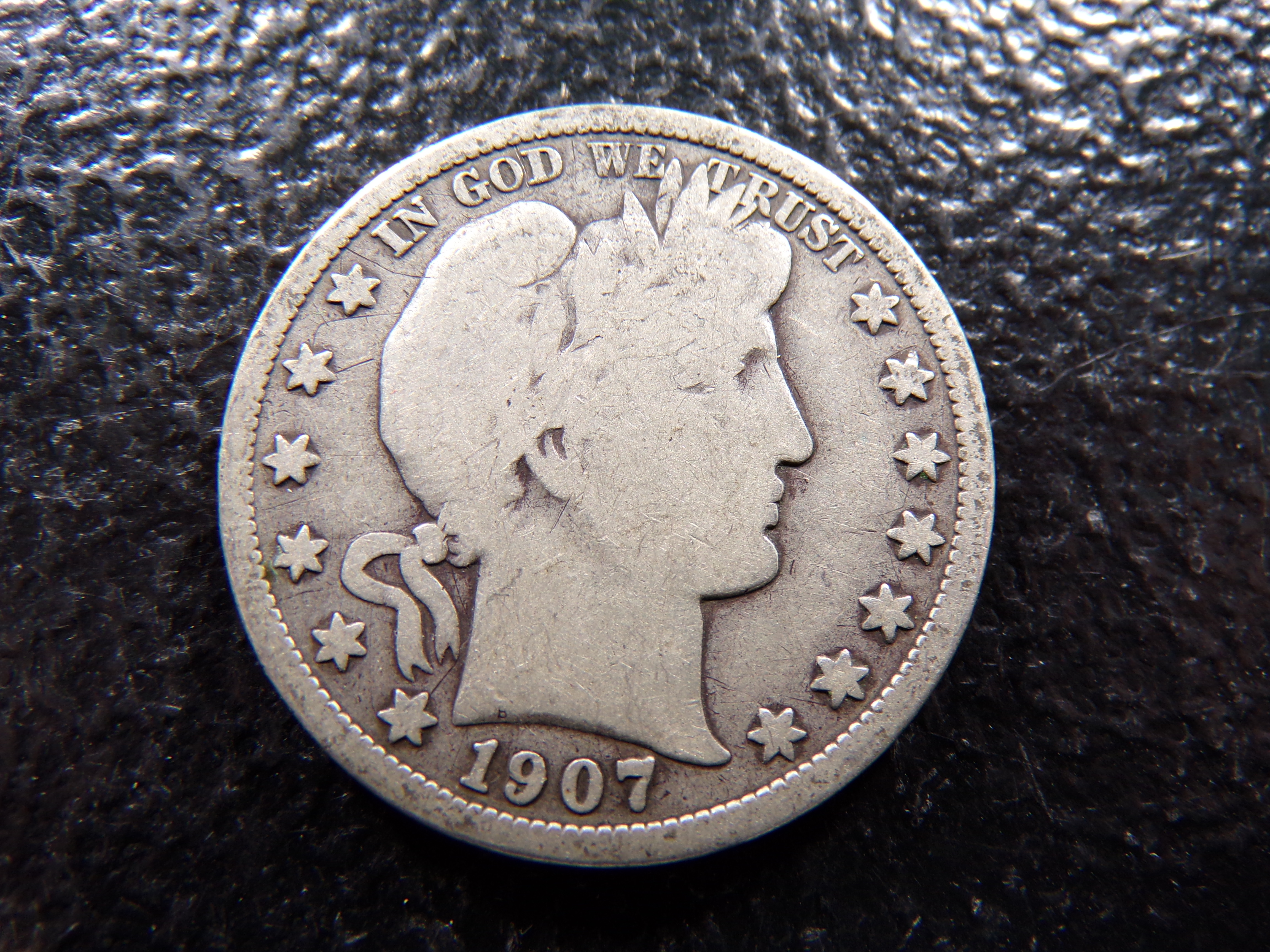 1907-S BARBER SILVER HALF DOLLAR ***MINTED 1 1/4 MILLION