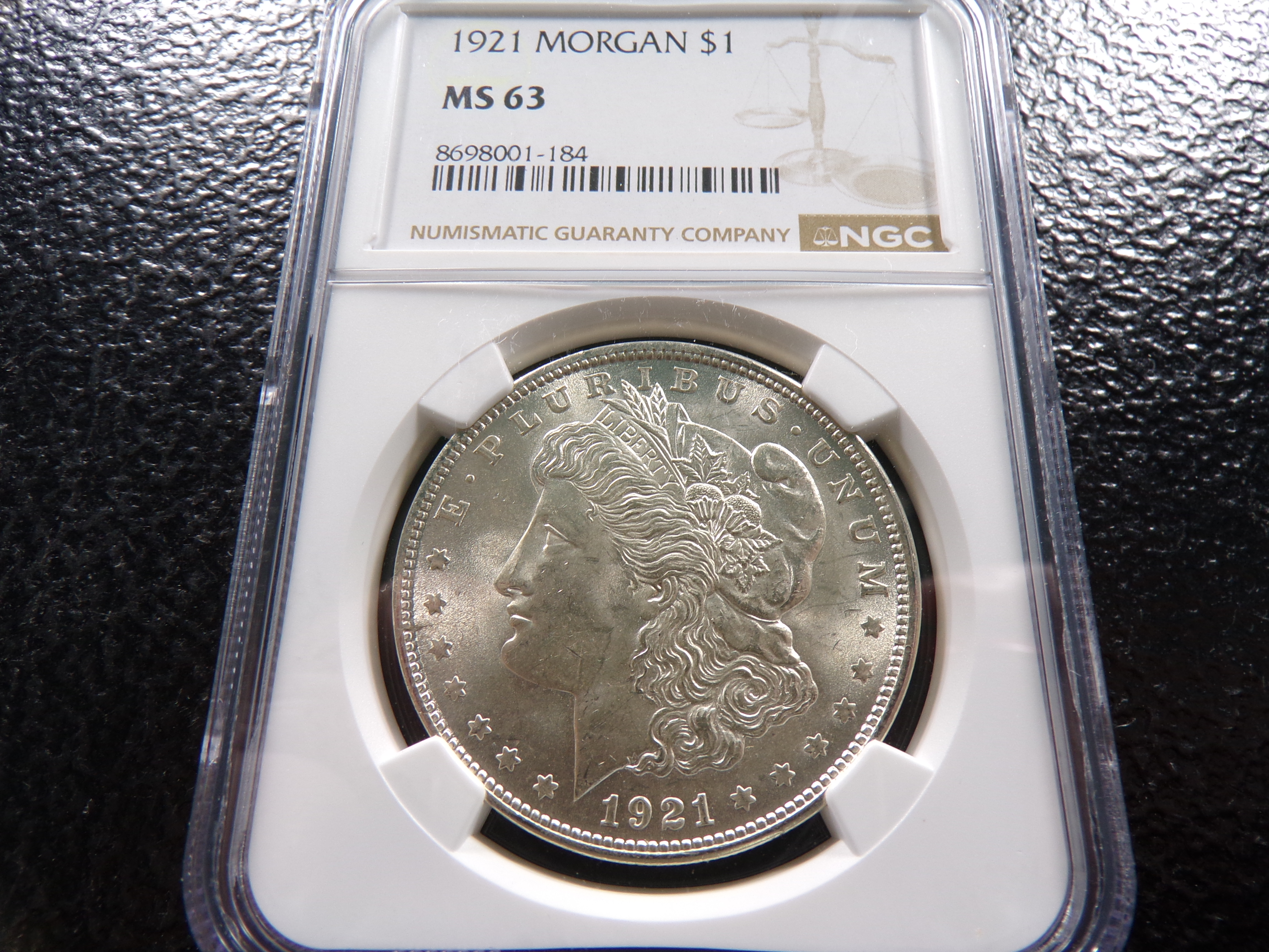 1921 NGC MS63 MORGAN SILVER DOLLAR