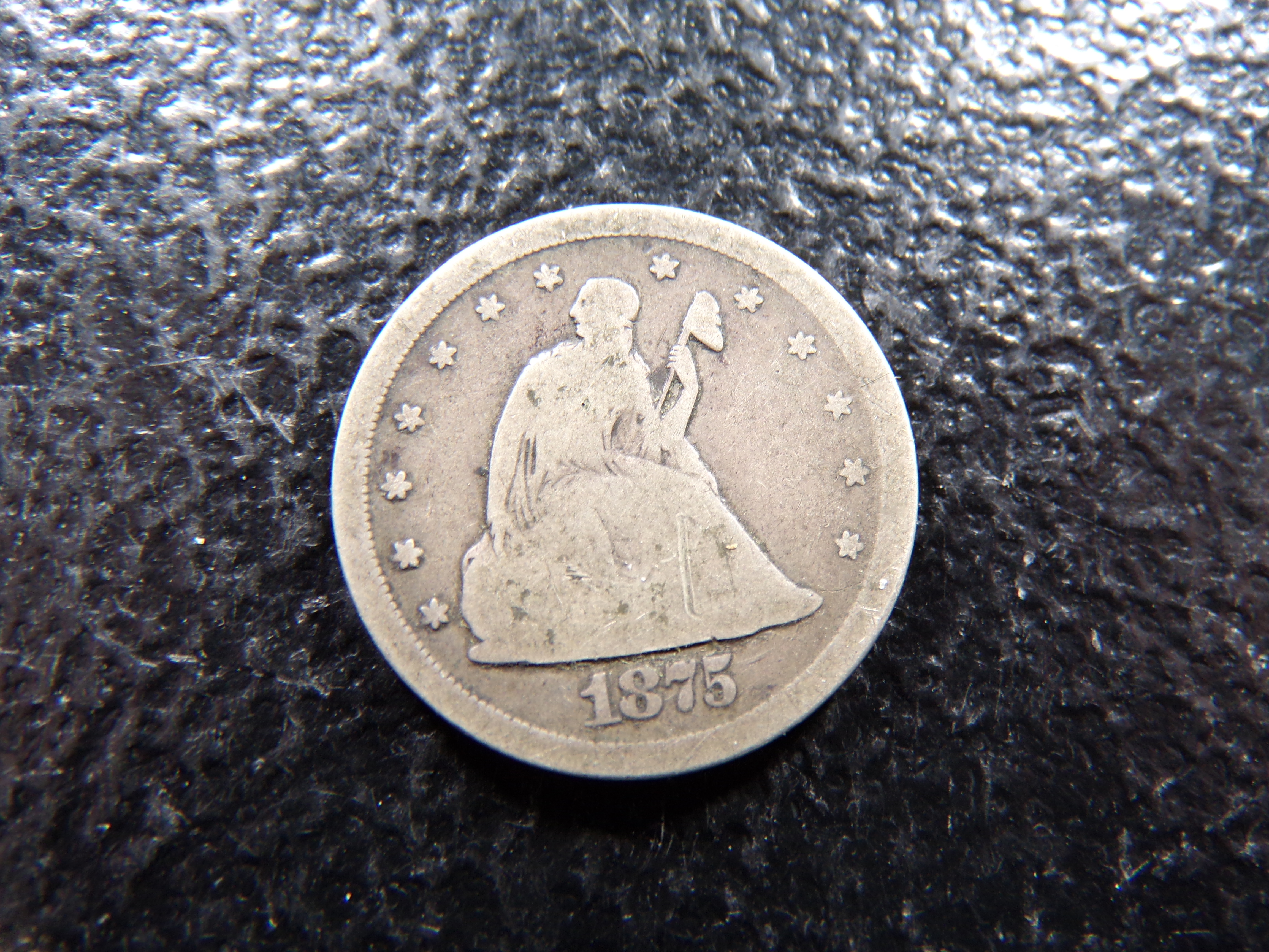 1875-S RARE DATE SEATED LIBERTY TWENTY CENTS