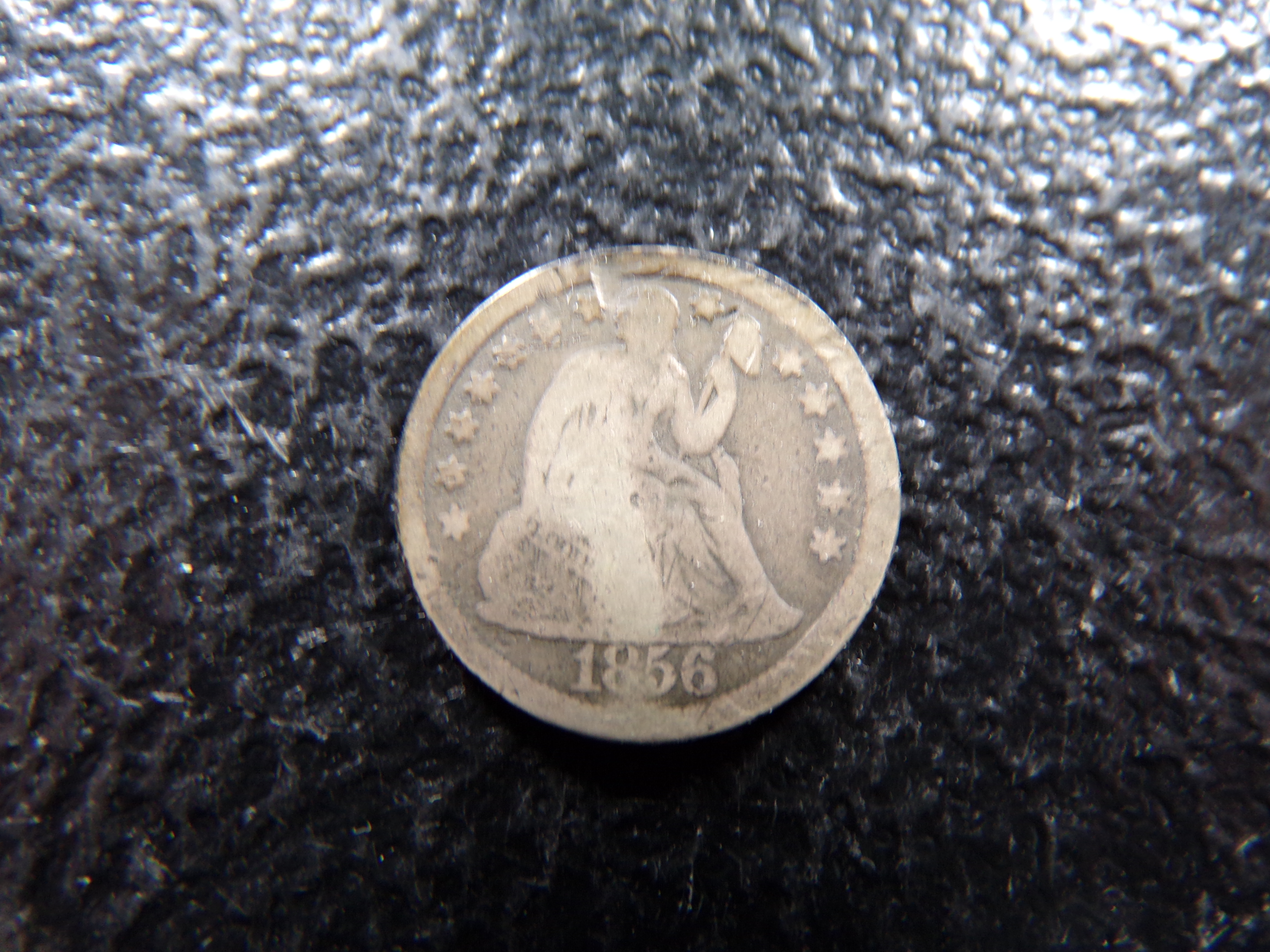 1856 LARGE DATE SEATED LIBERTY SILVER DIME