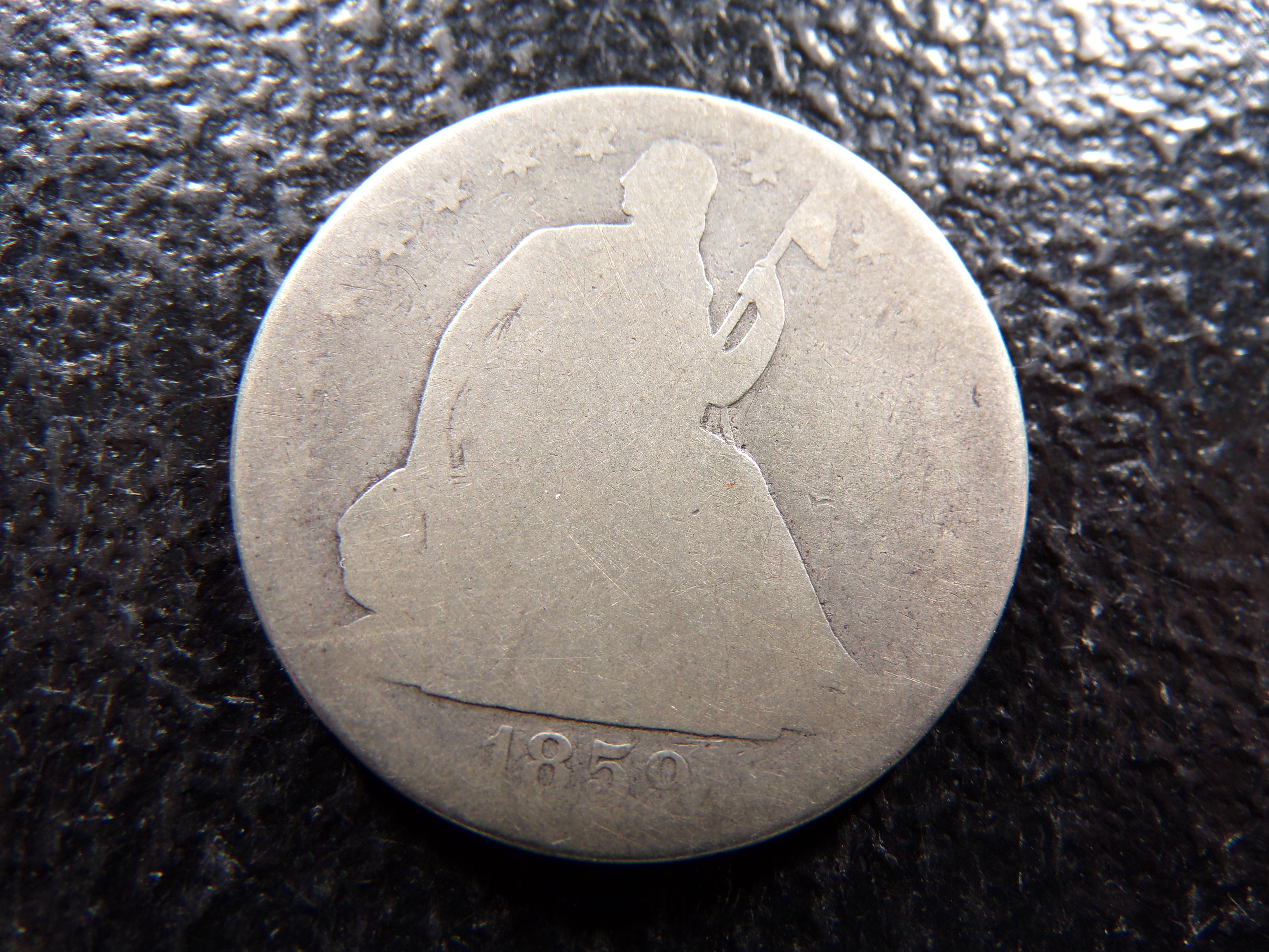 1859-O SEATED LIBERTY SILVER HALF DOLLAR