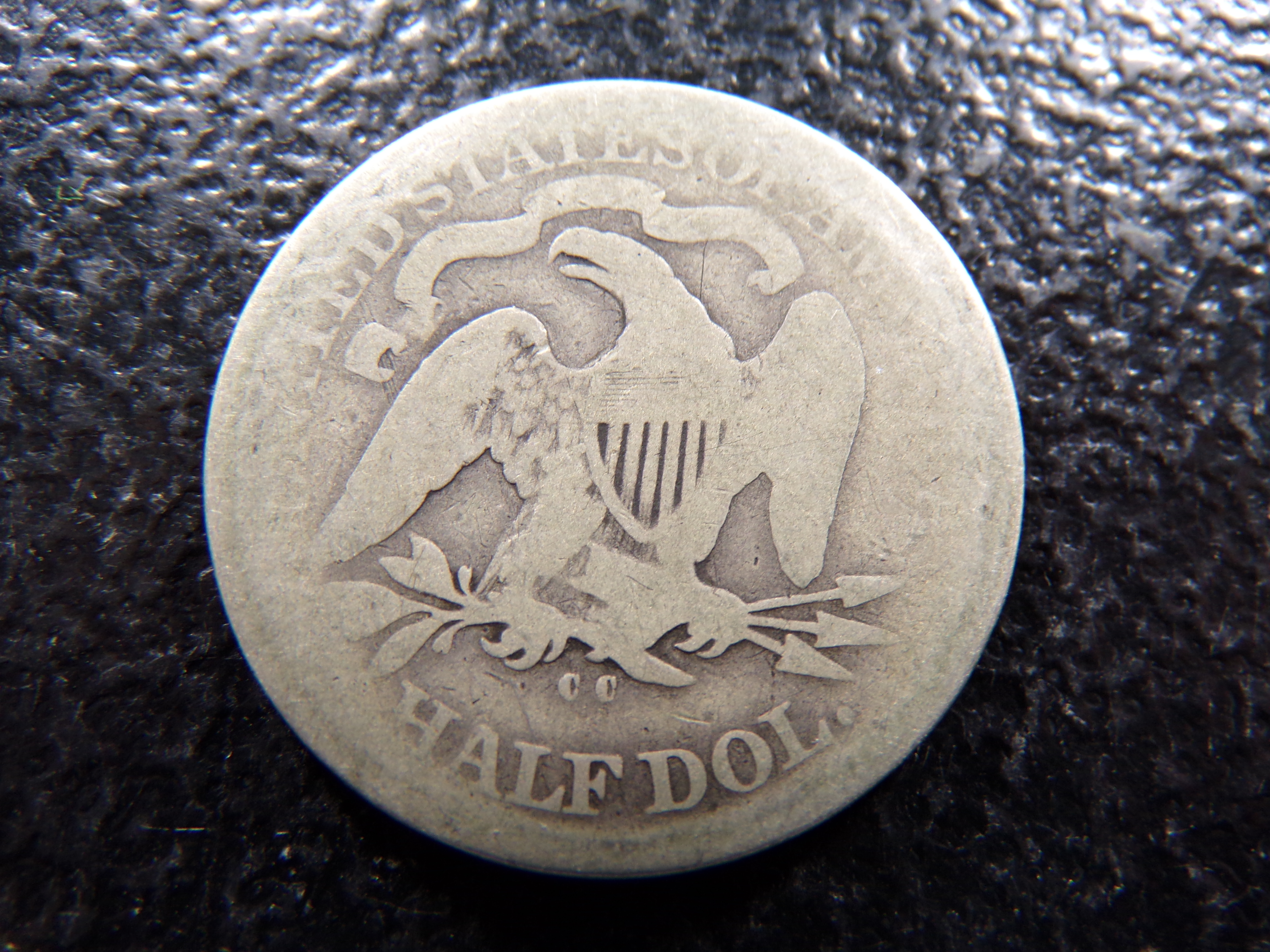 1876-CC SEATED LIBERTY CARSON CITY SILVER HALF DOLLAR