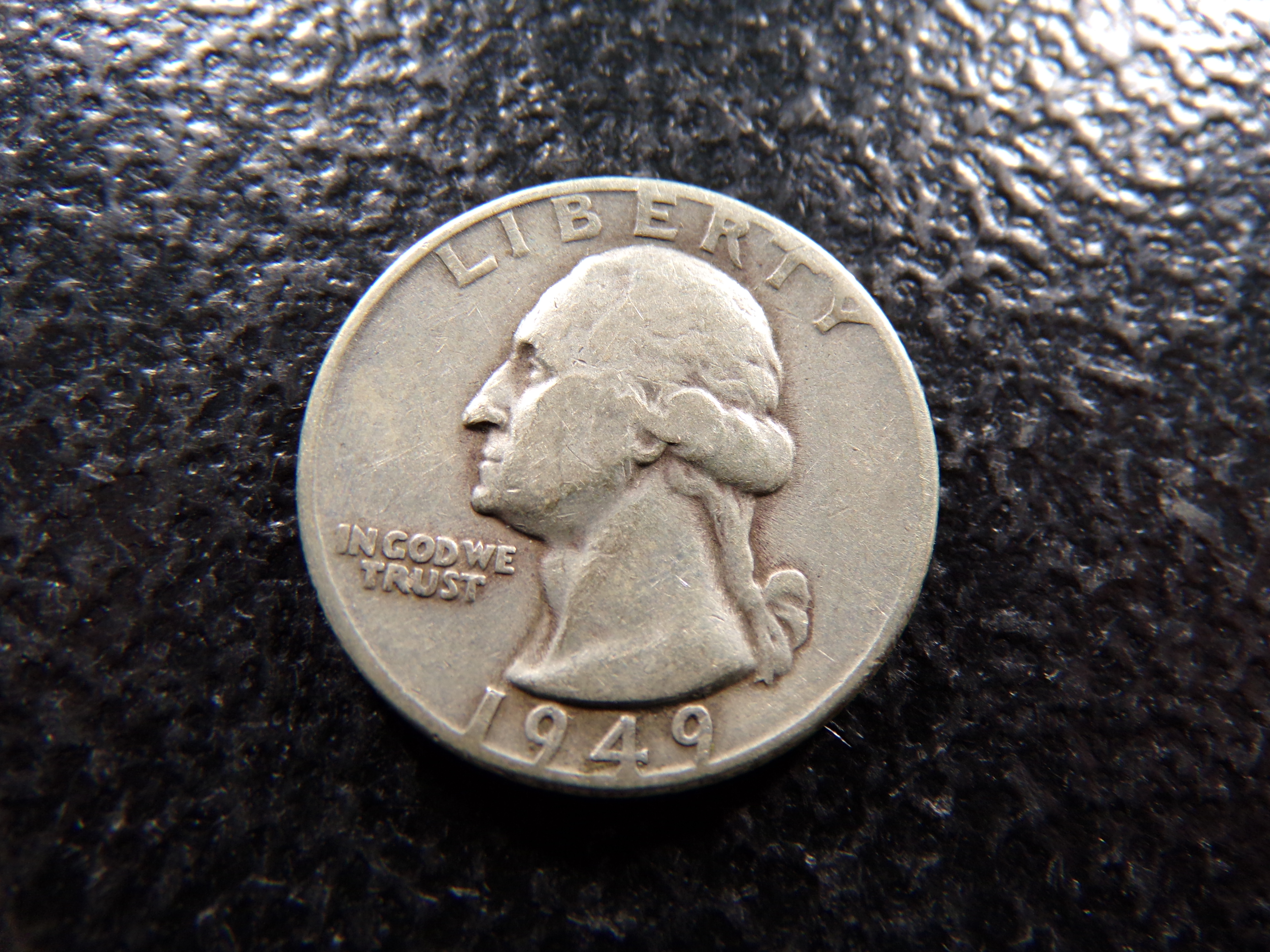 1949 WASHINGTON SILVER QUARTER