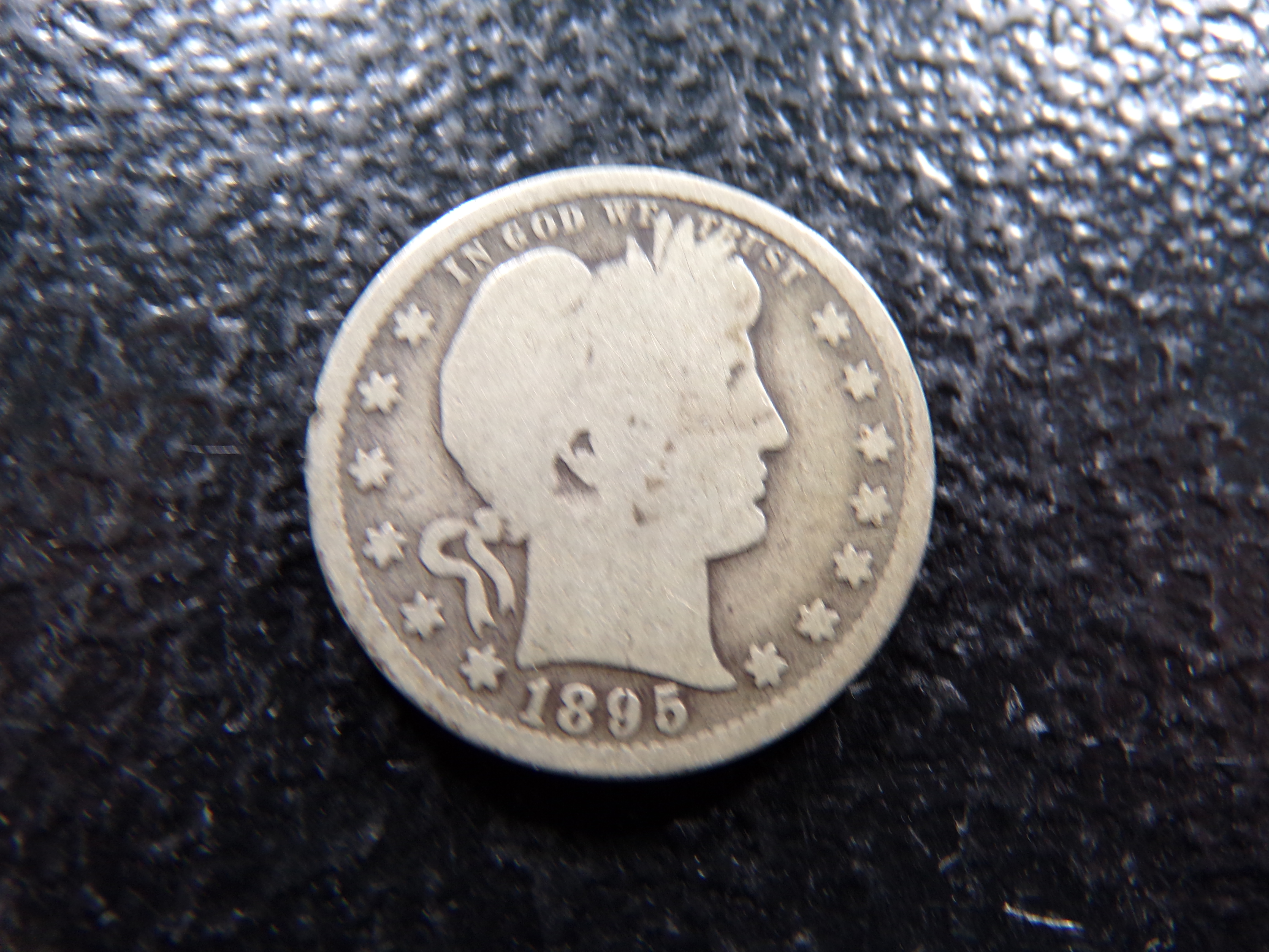 1895-S BARBER SILVER QUARTER