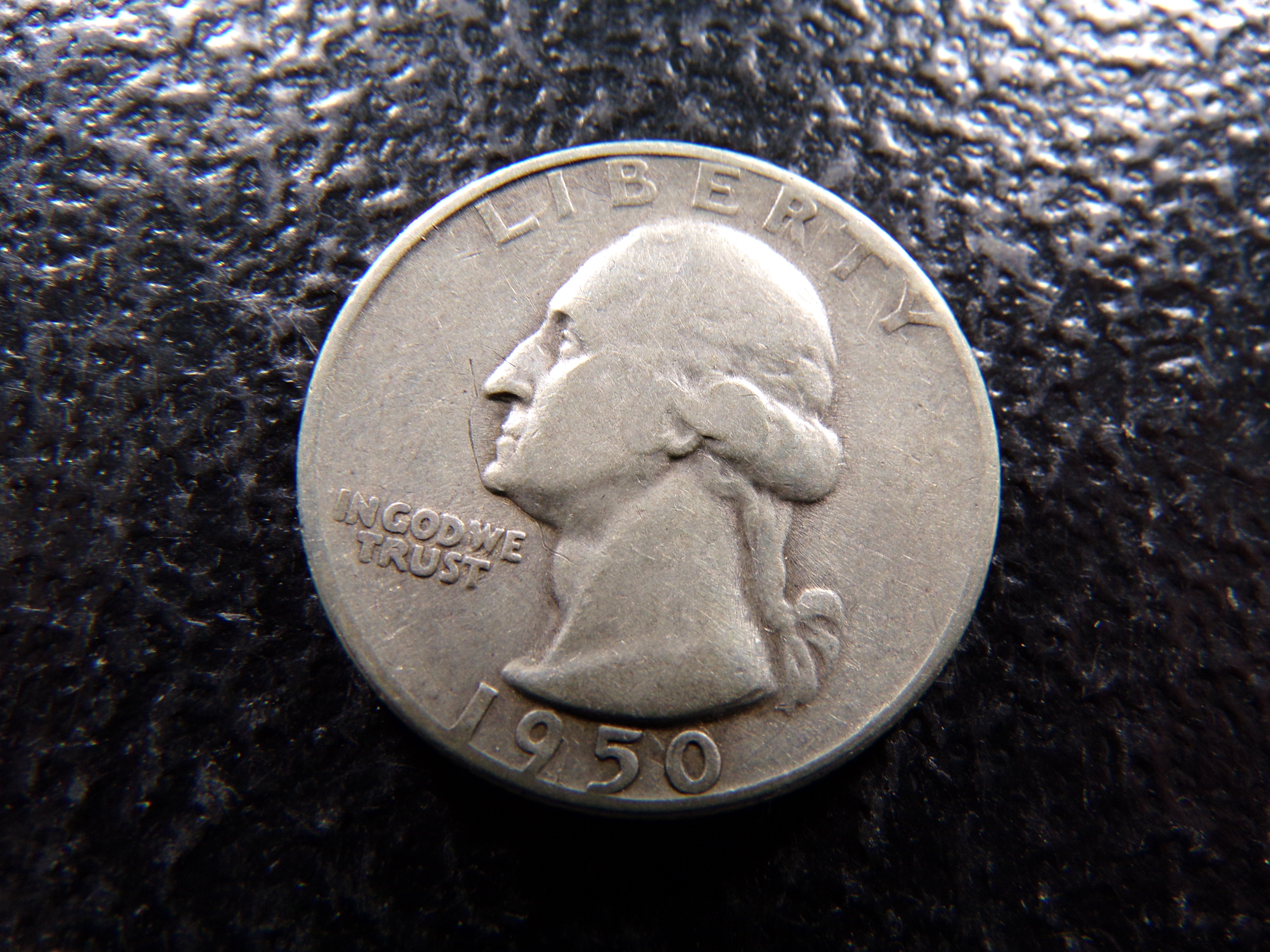 1950-S WASHINGTON SILVER QUARTER
