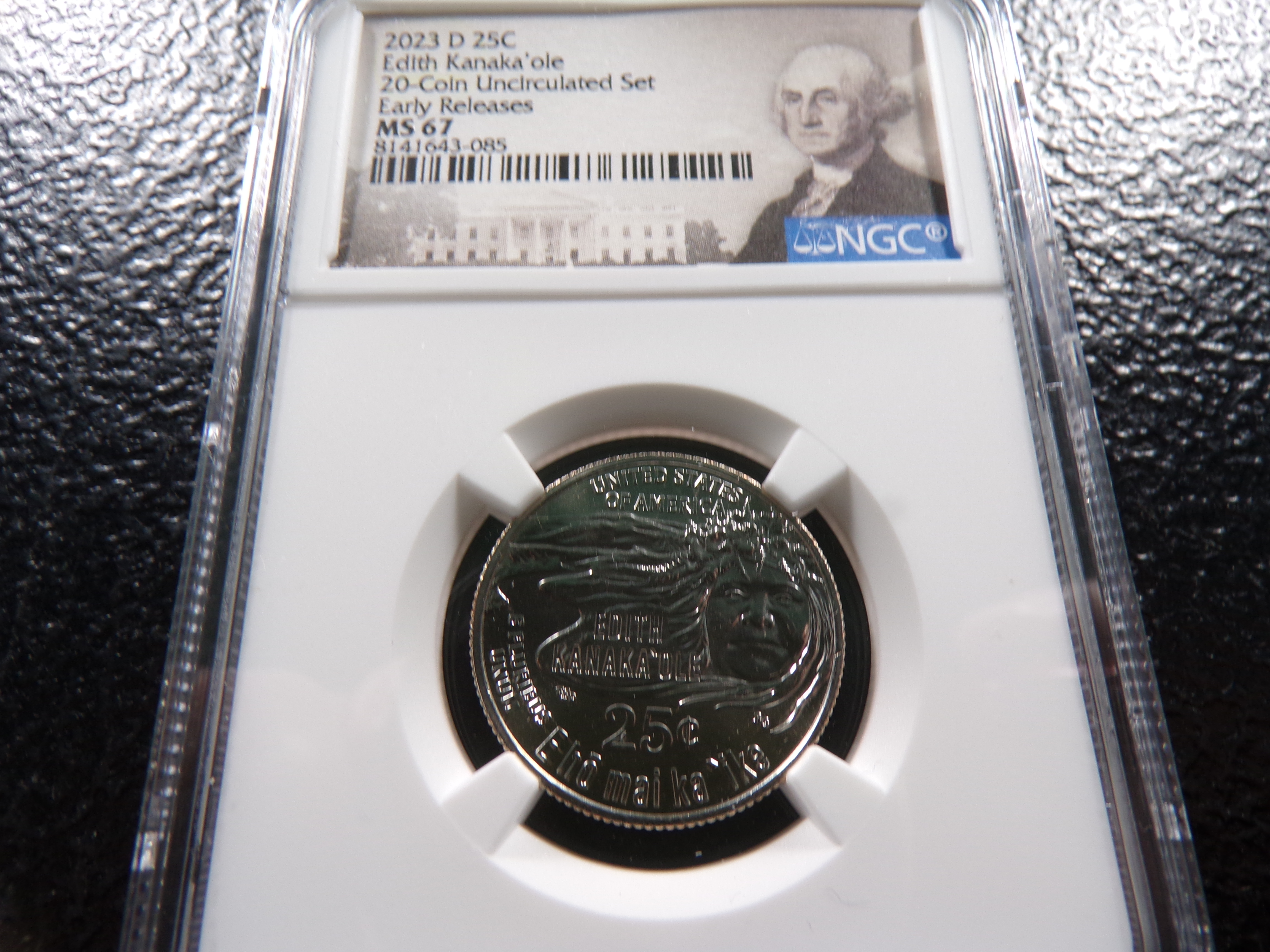 2023-D NGC MS67 EDITH KANAKA'OLE QUARTER