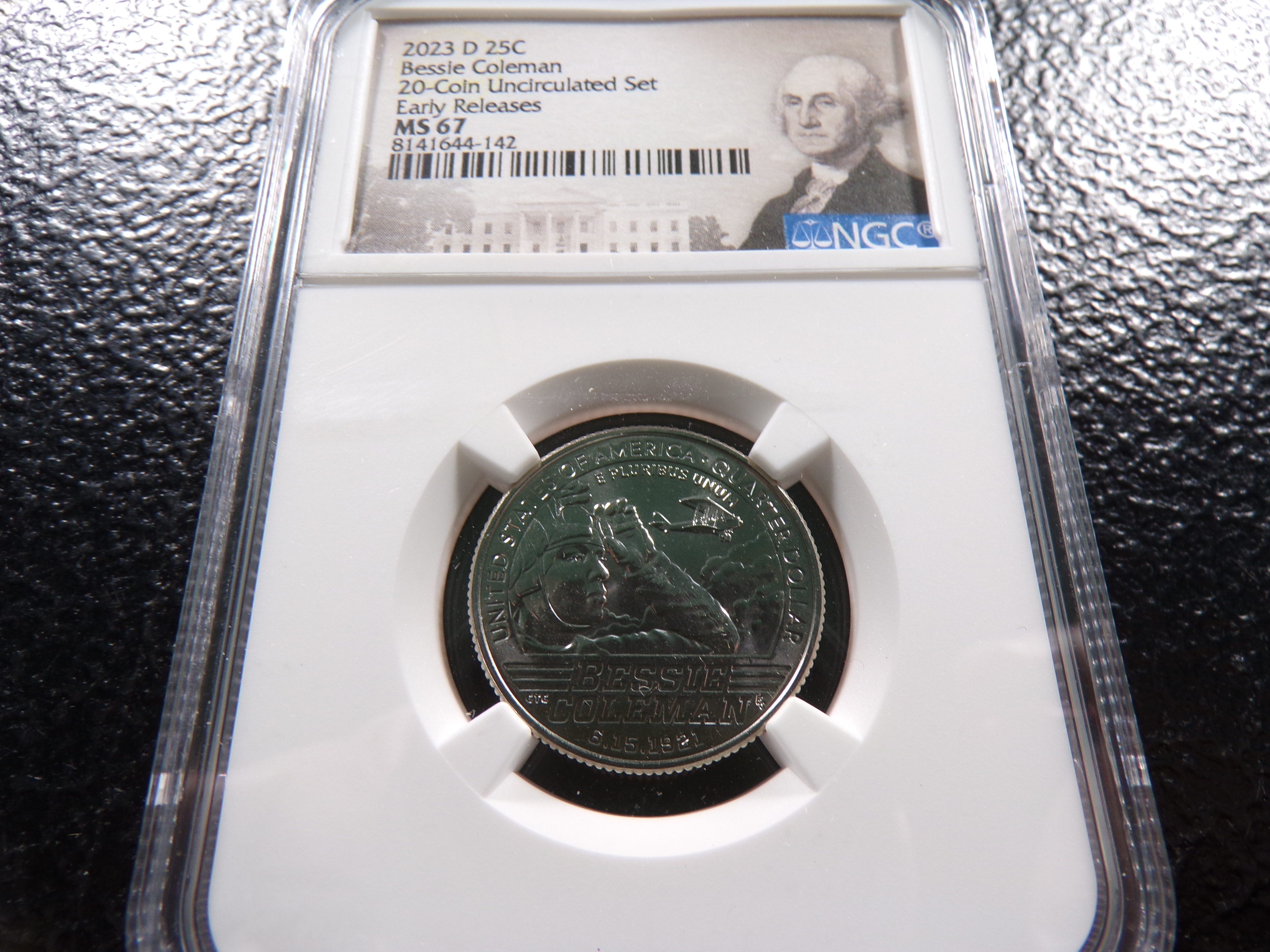 2023-D NGC MS67 BESSIE COLEMAN QUARTER