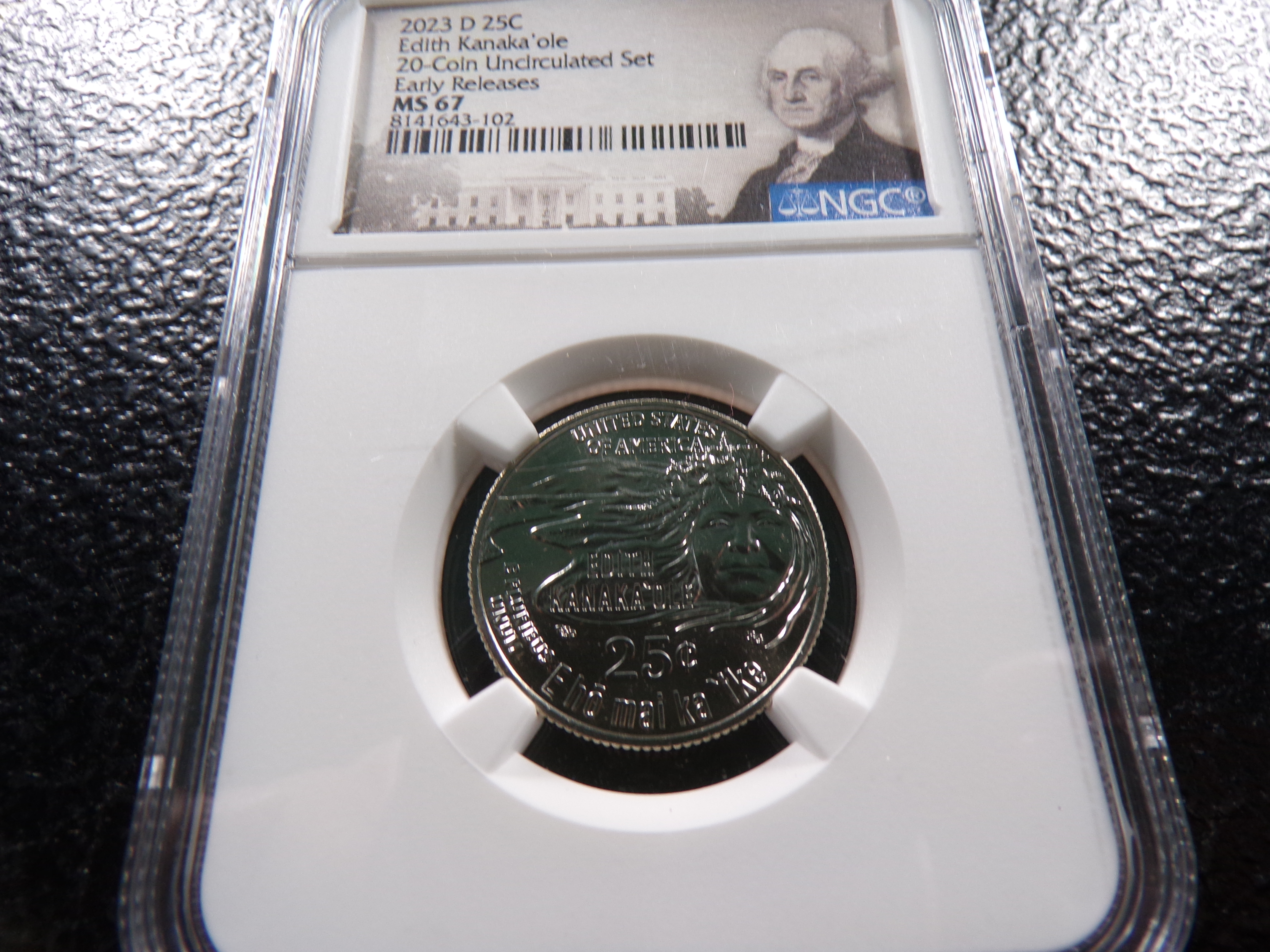 2023-D NGC MS67 EDITH KANAKA'OLE QUARTER