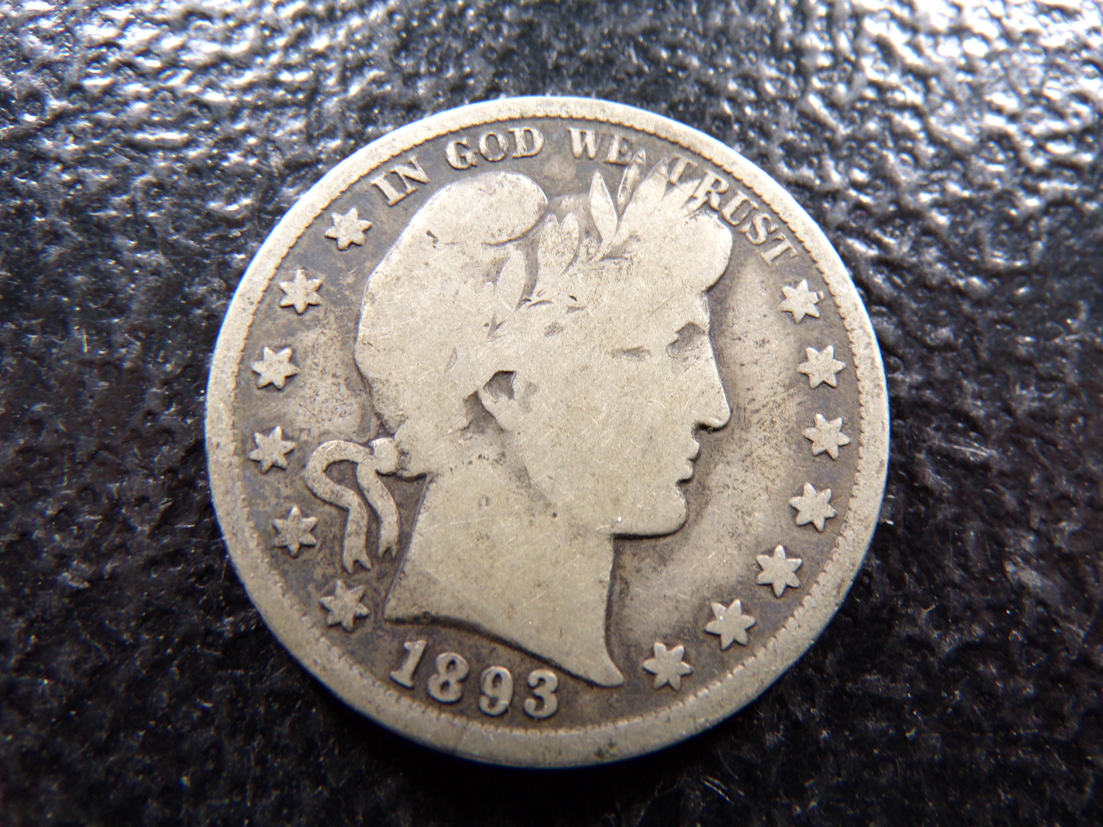 1893 BARBER SILVER HALF DOLLAR