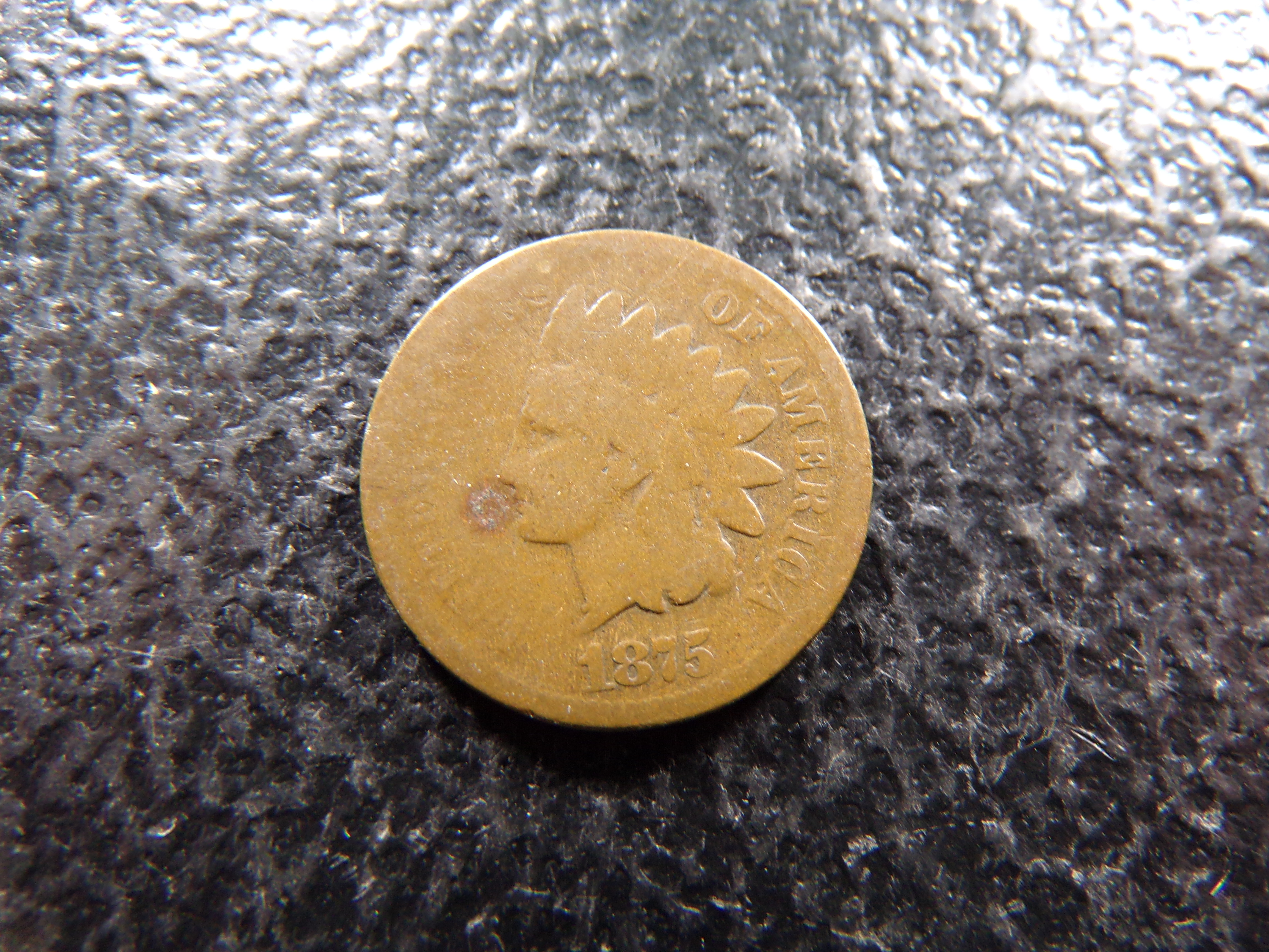 1875 RARE DATE INDIAN HEAD CENT