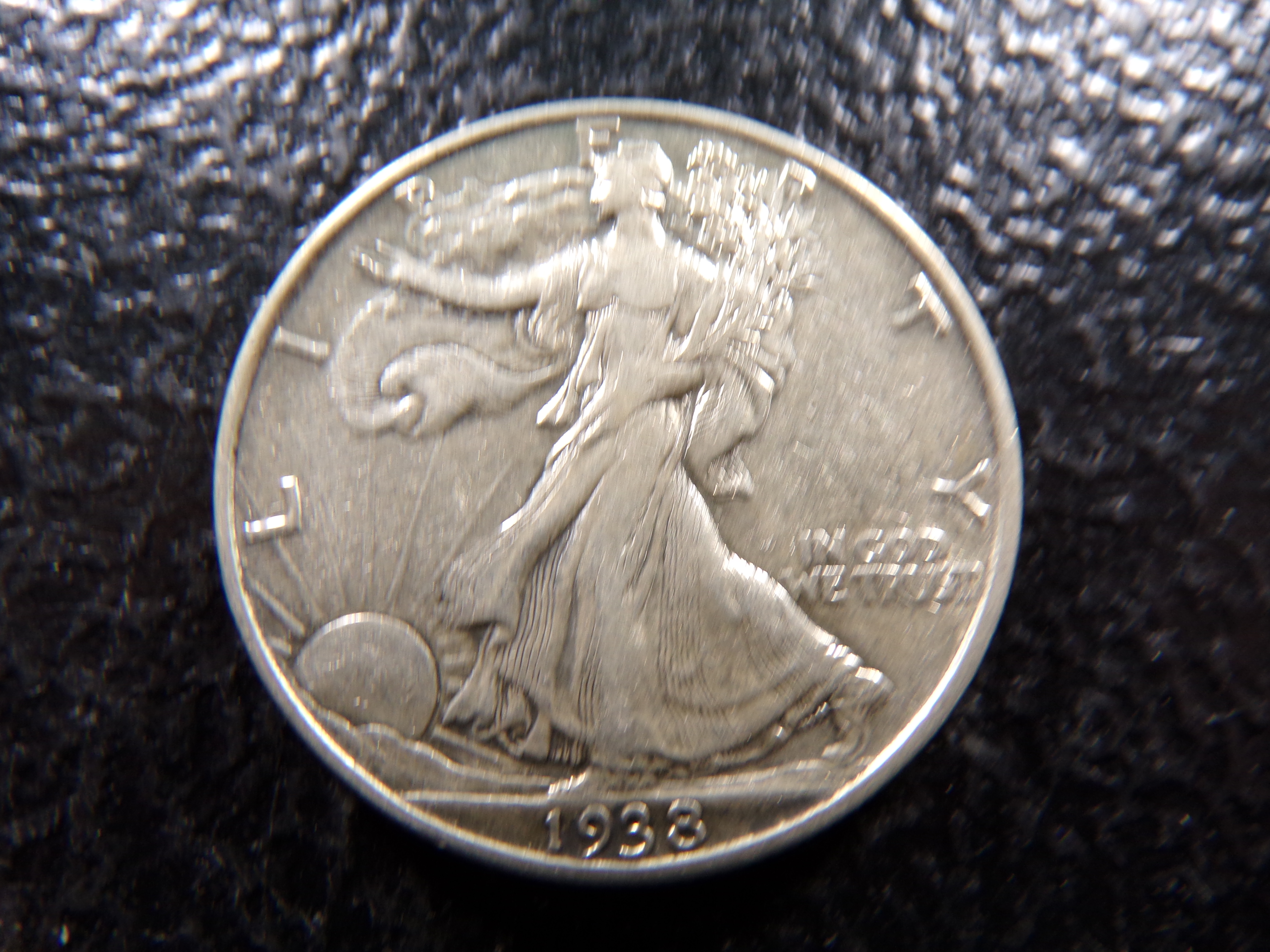 1938 HIGH GRADE WALKING LIBERTY SILVER HALF DOLLAR
