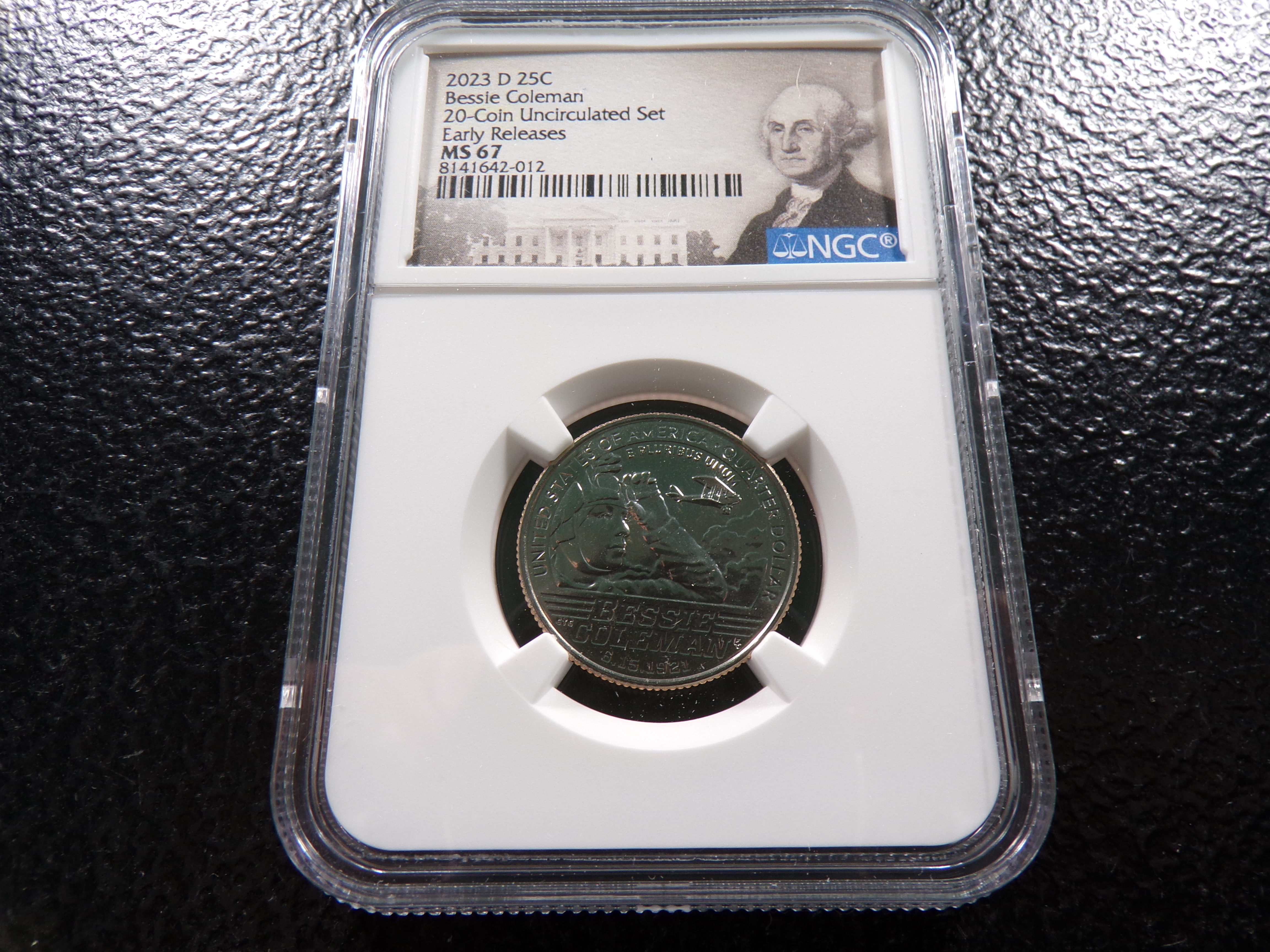 2023-D NGC MS67 BESSIE COLEMAN QUARTER