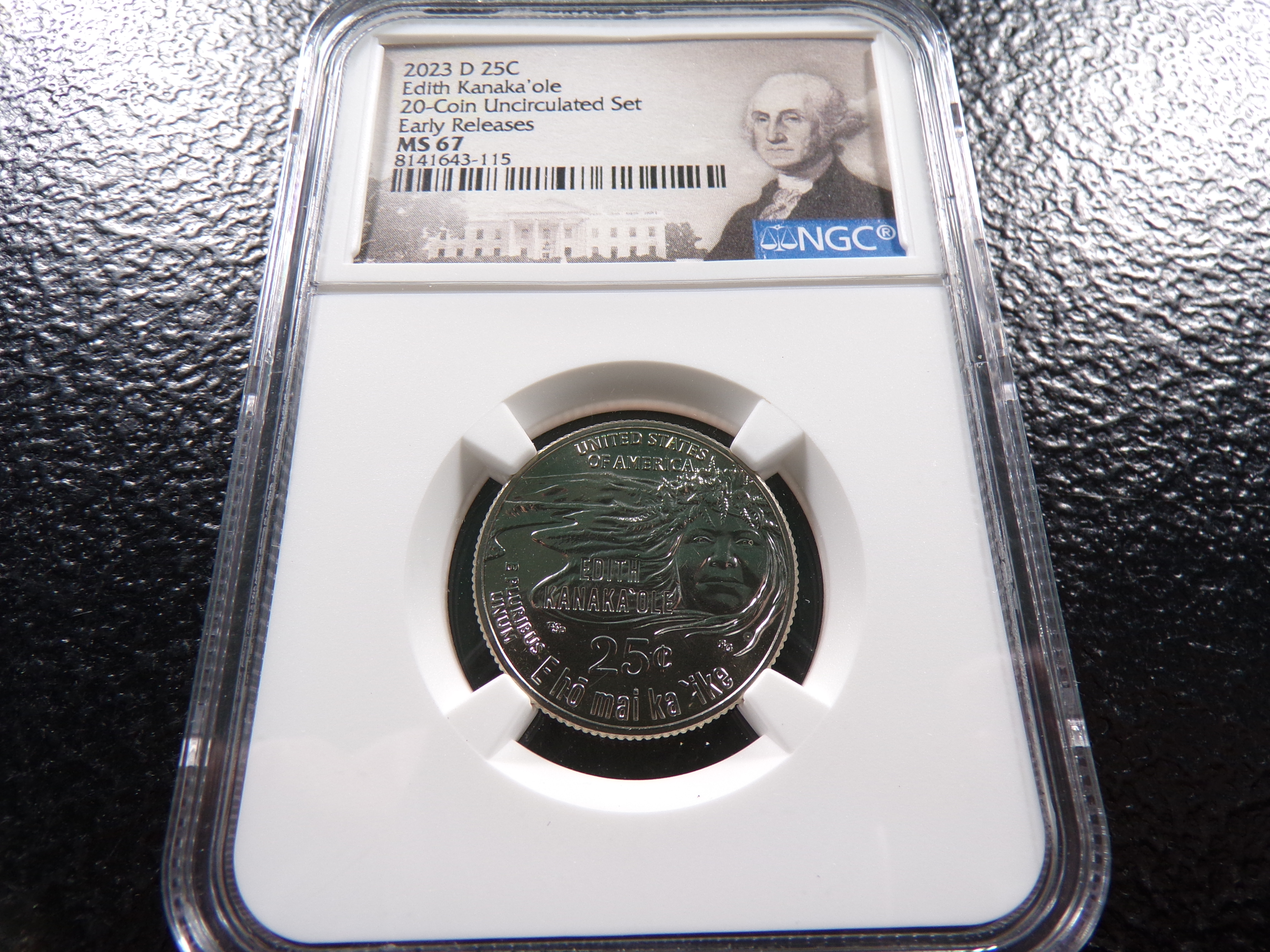 2023-D NGC MS67 EDITH KANAKA'OLE QUARTER