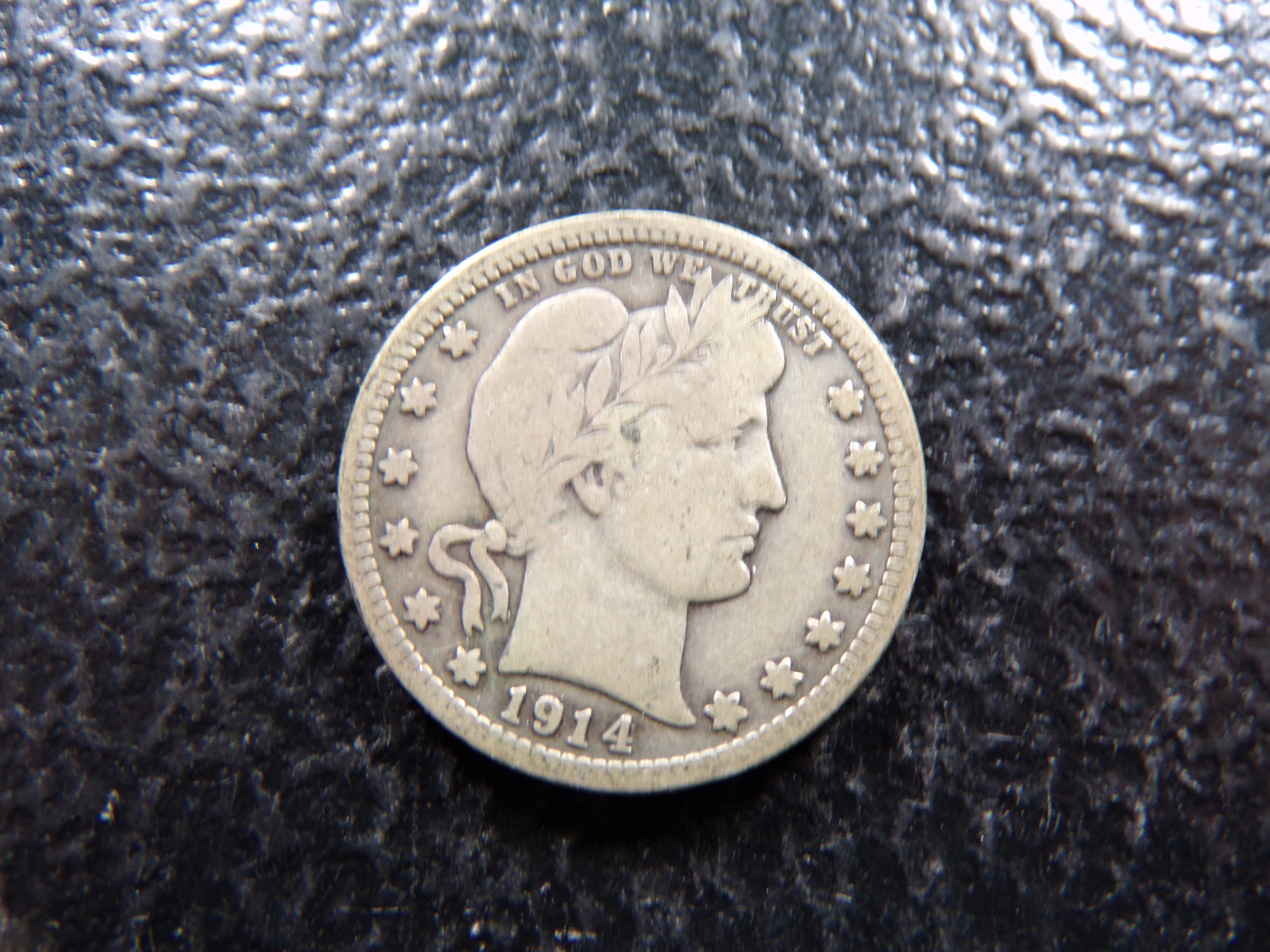 1914 BARBER SILVER QUARTER