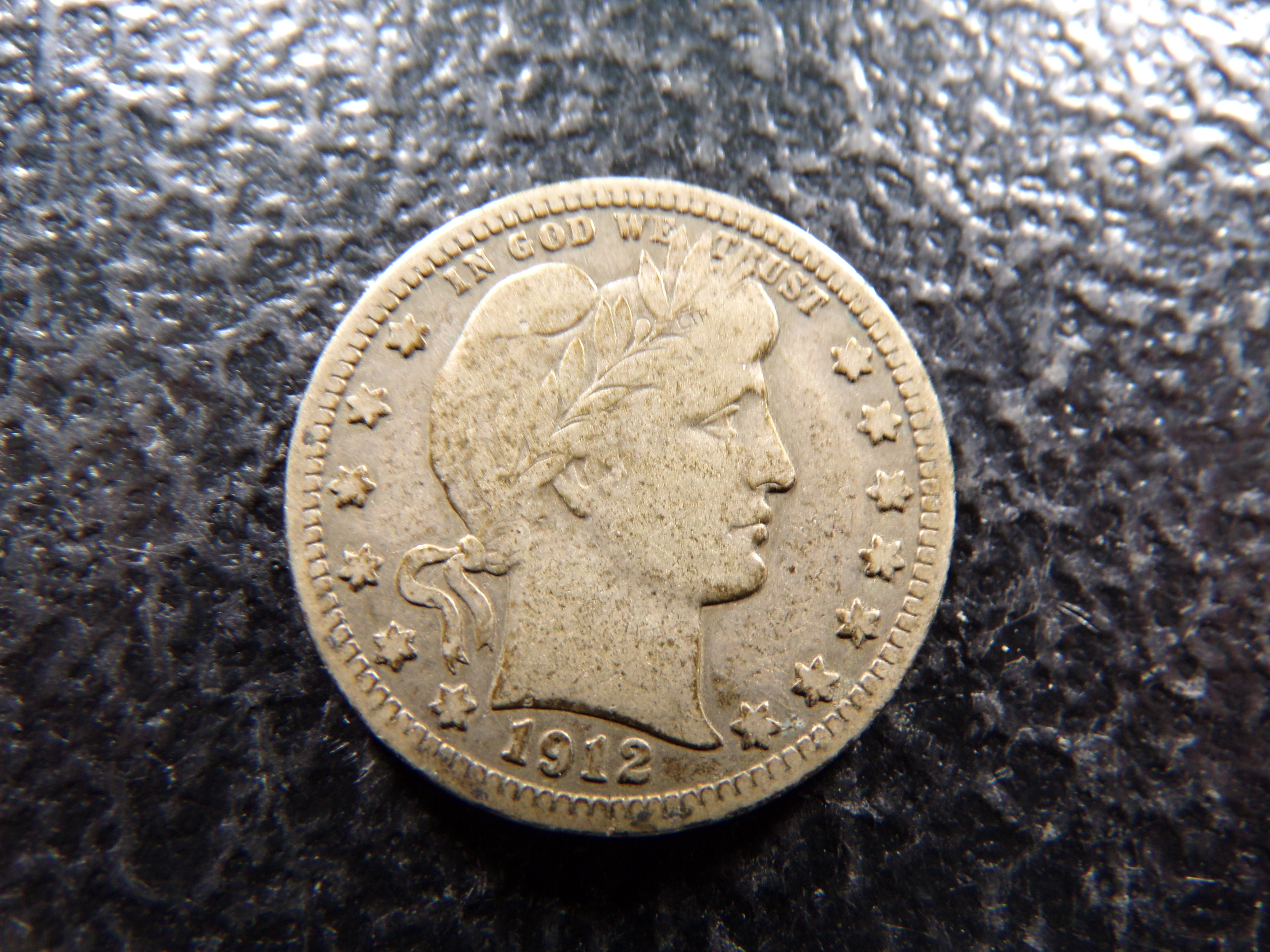 1912 BARBER SILVER QUARTER