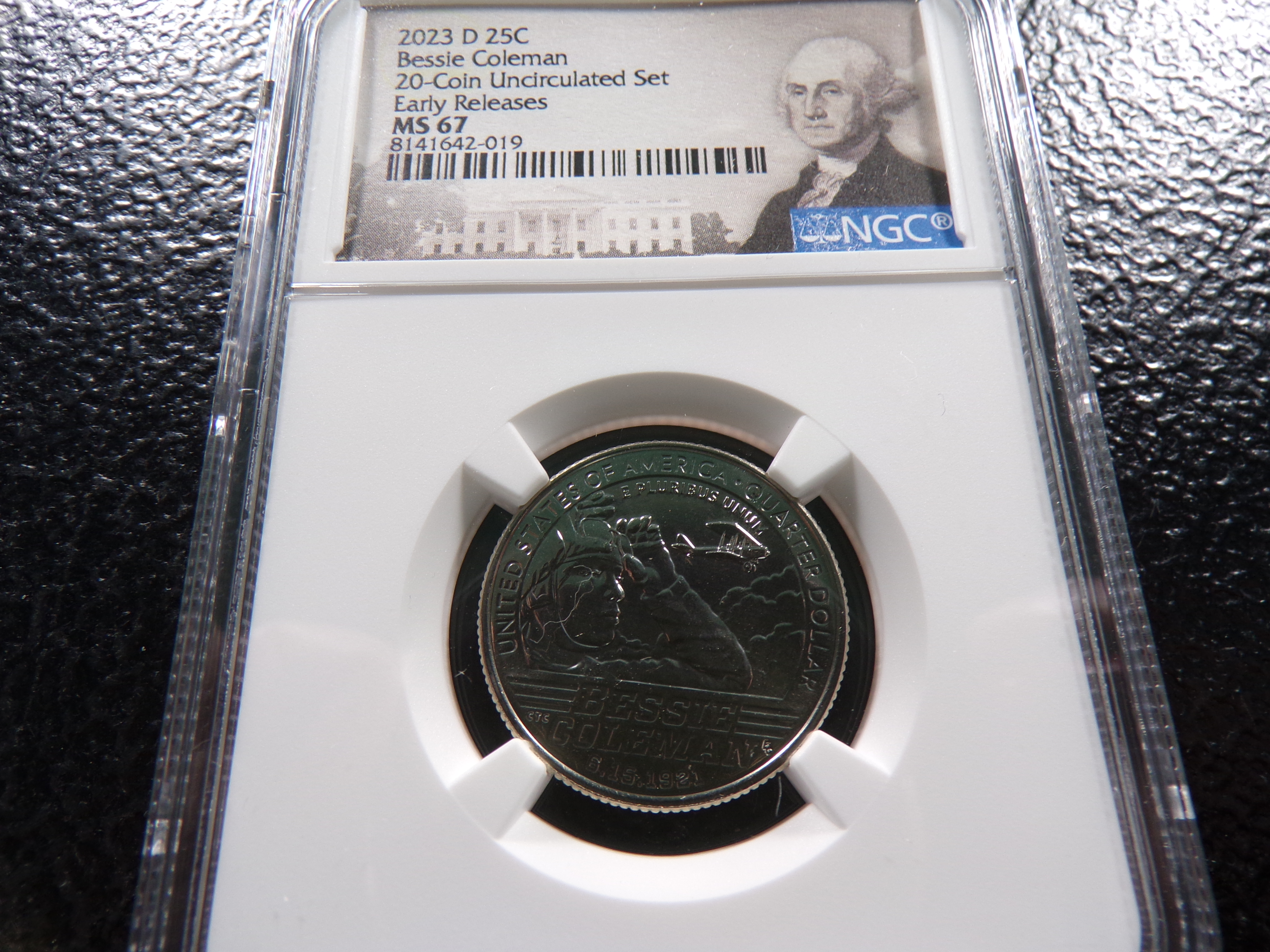2023-D NGC MS67 BESSIE COLEMAN QUARTER