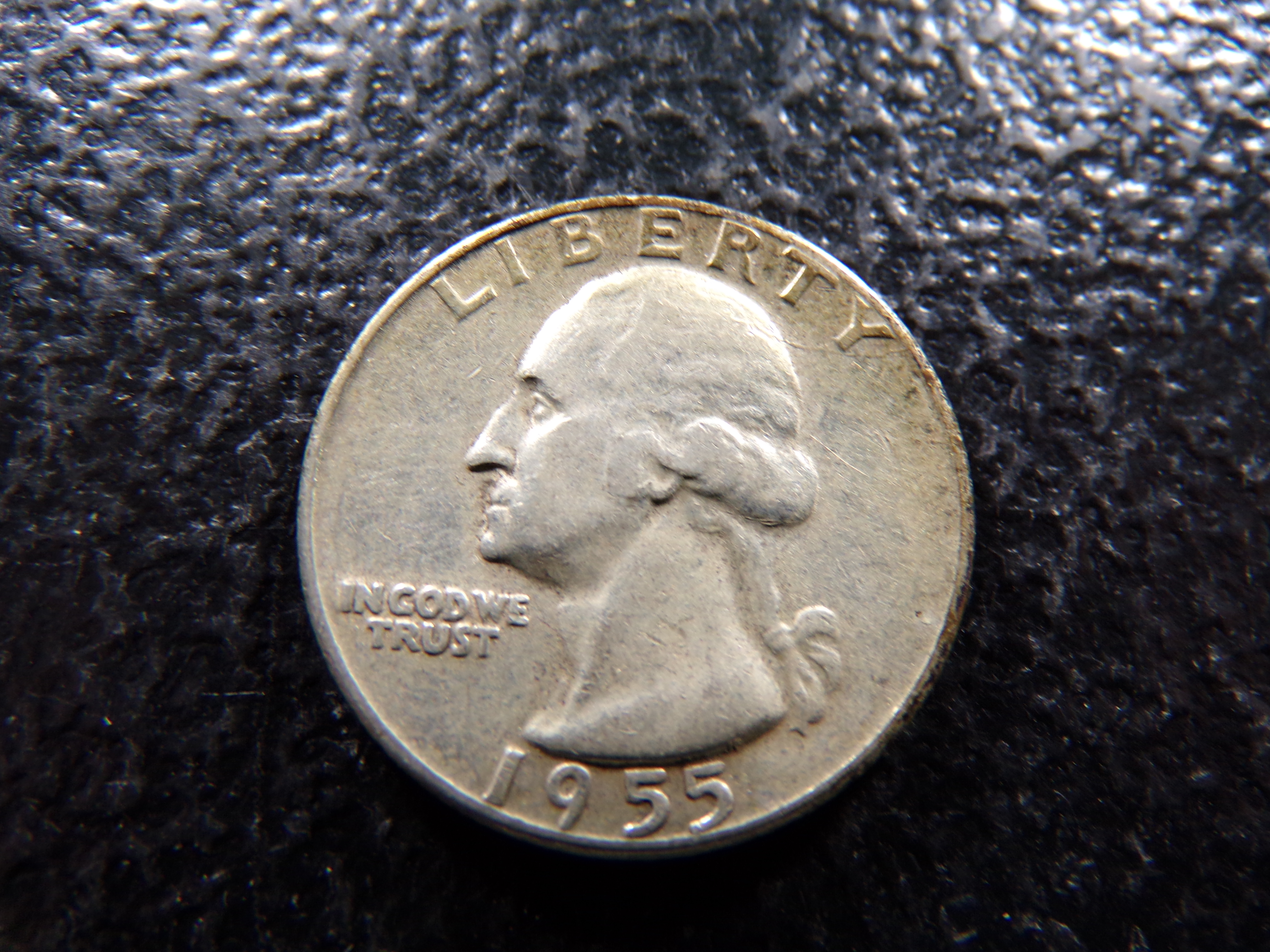 1955 WASHINGTON SILVER QUARTER