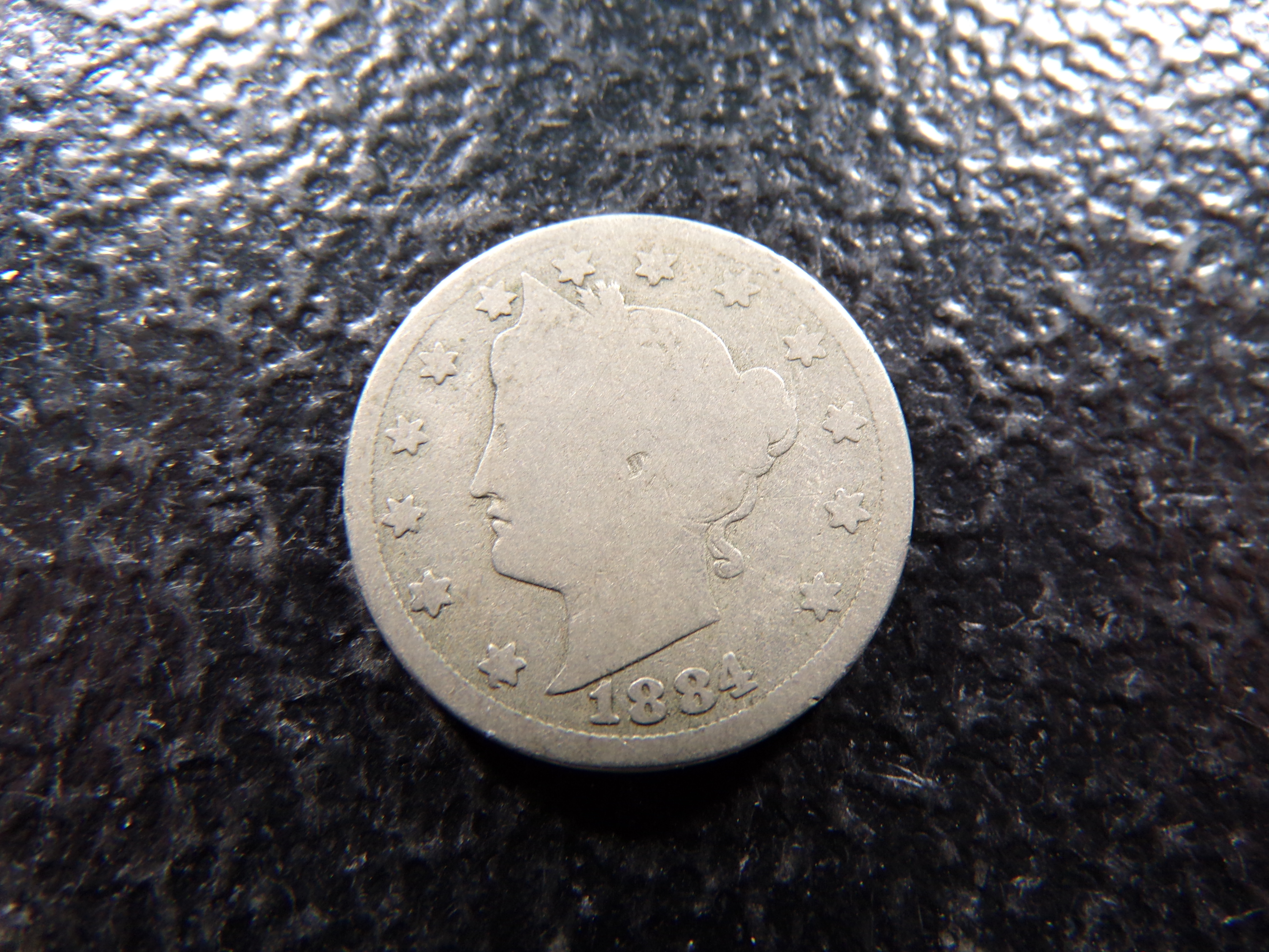 1884 LIBERTY HEAD V NICKEL