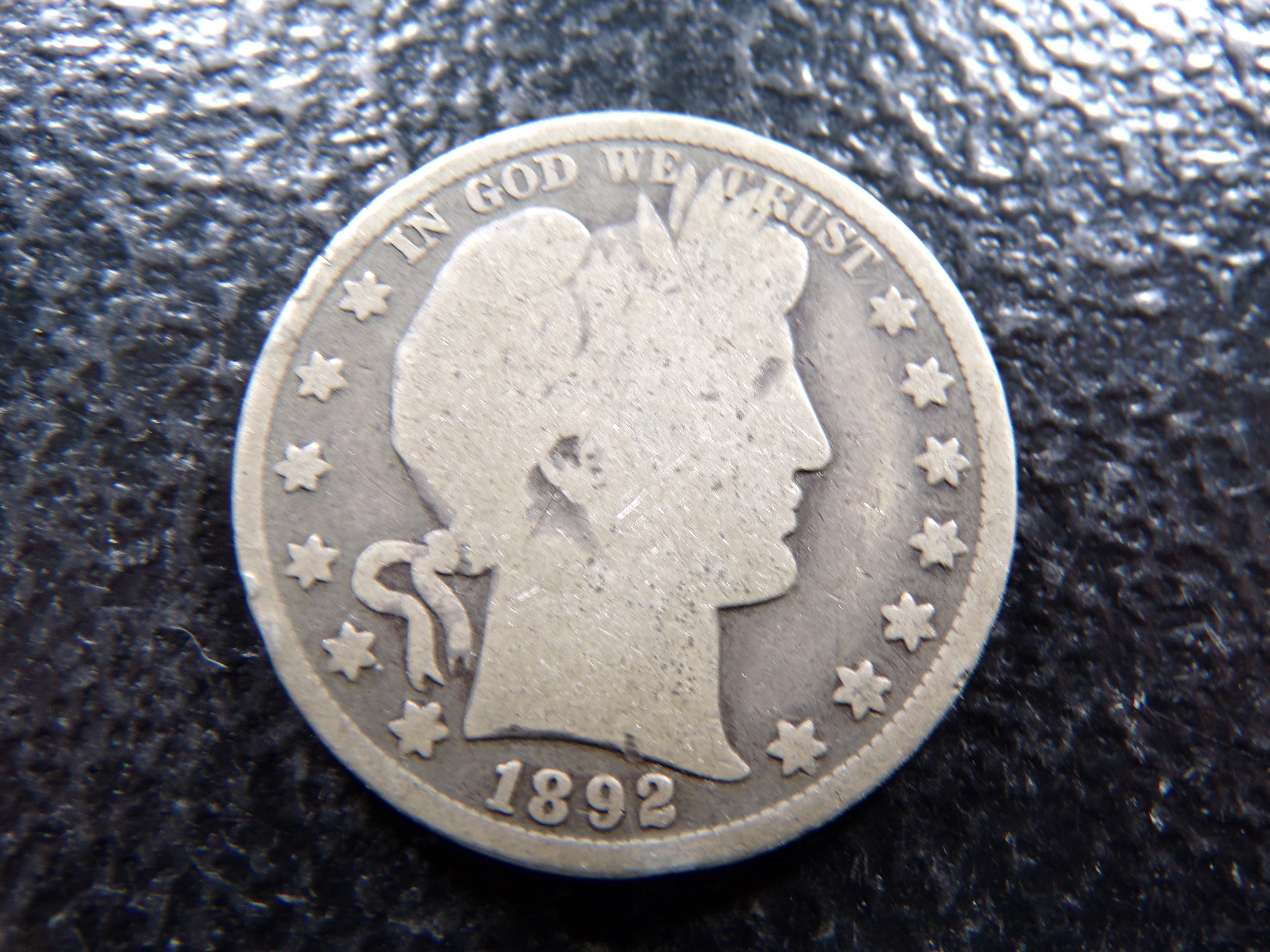 1892 BARBER SILVER HALF DOLLAR