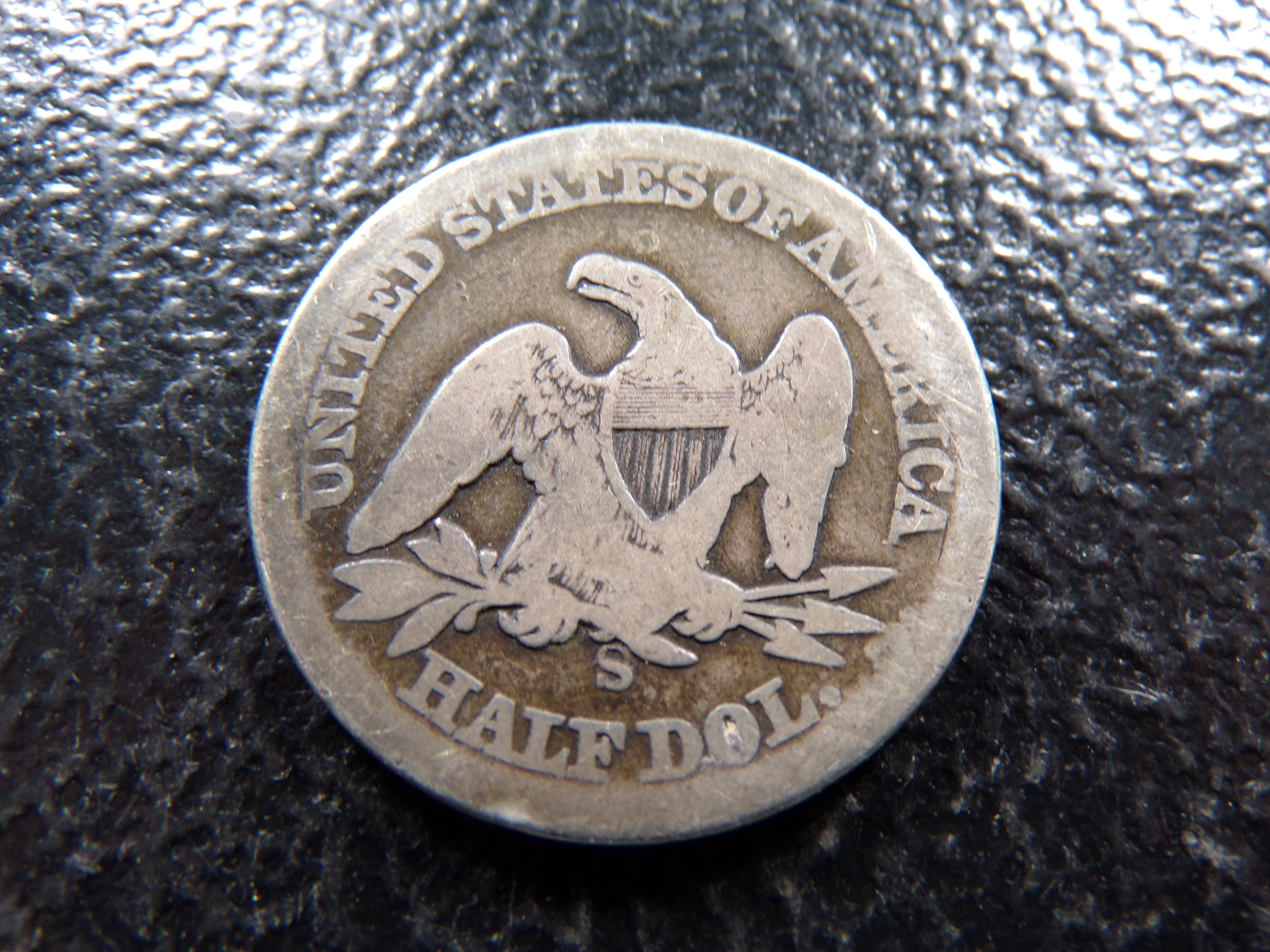 1861-S SEATED LIBERTY SILVER HALF DOLLAR