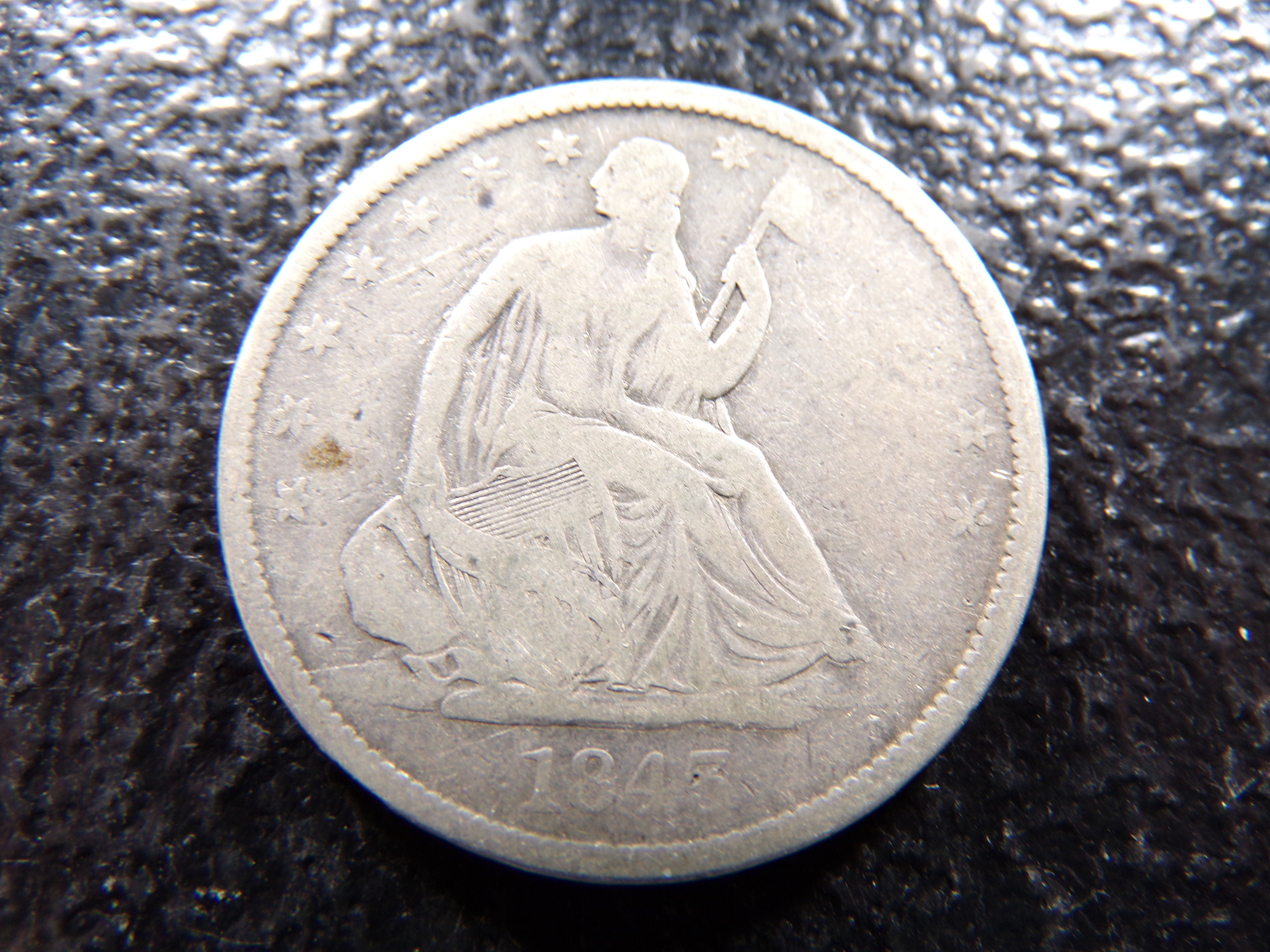 1843-O SEATED LIBERTY SILVER HALF DOLLAR