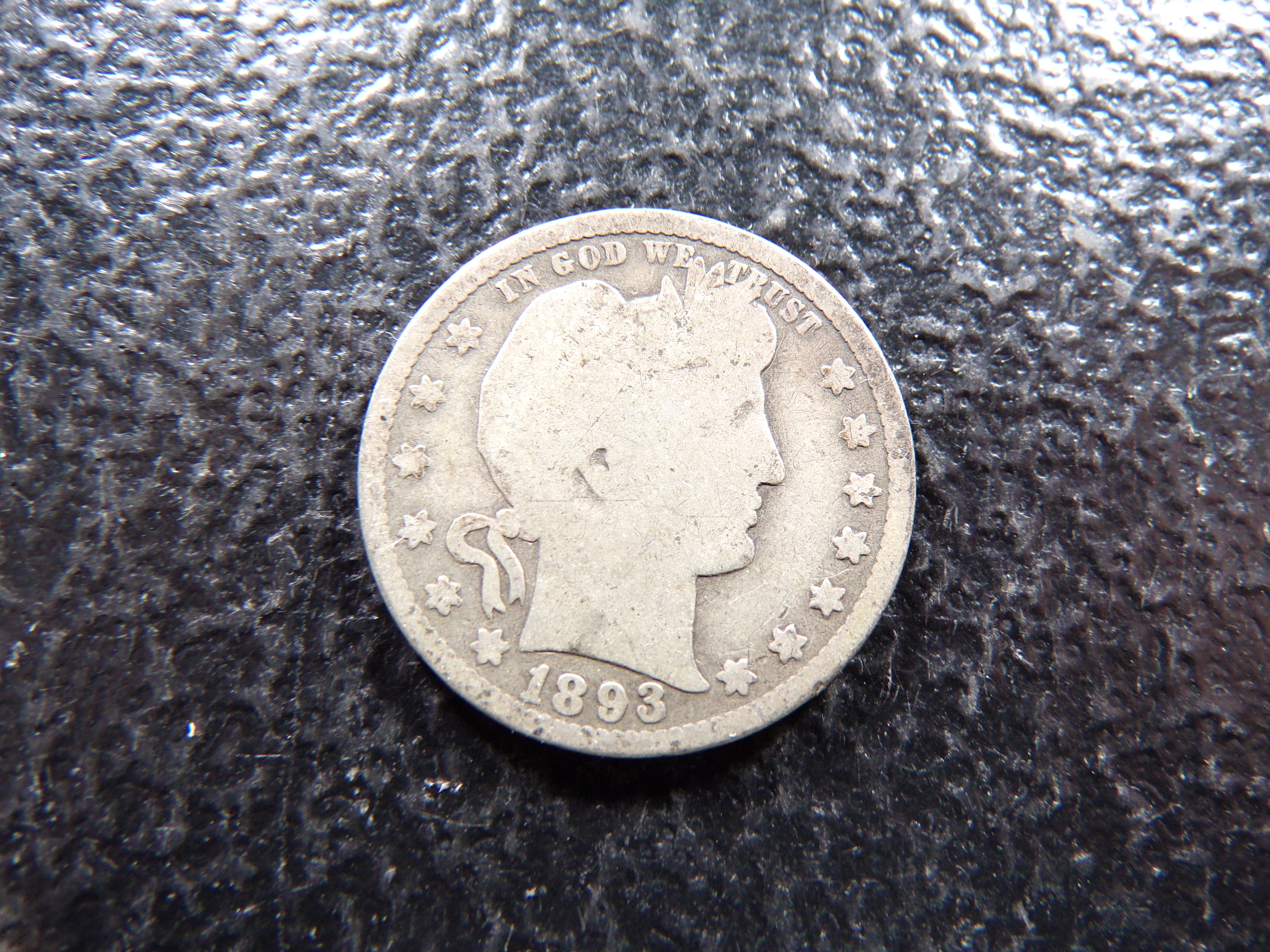 1893-S BARBER SILVER QUARTER