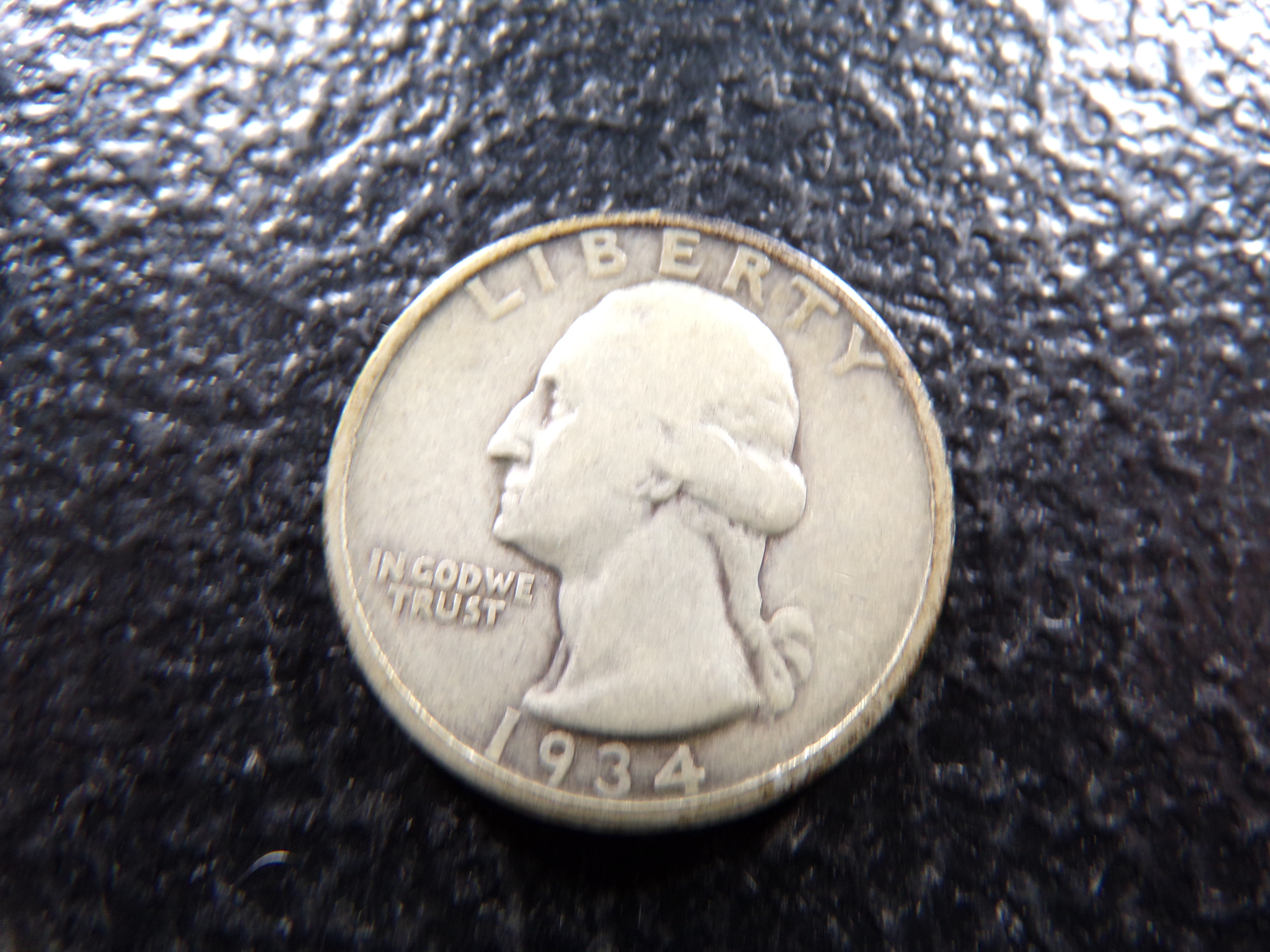 1934 WASHINGTON SILVER QUARTER