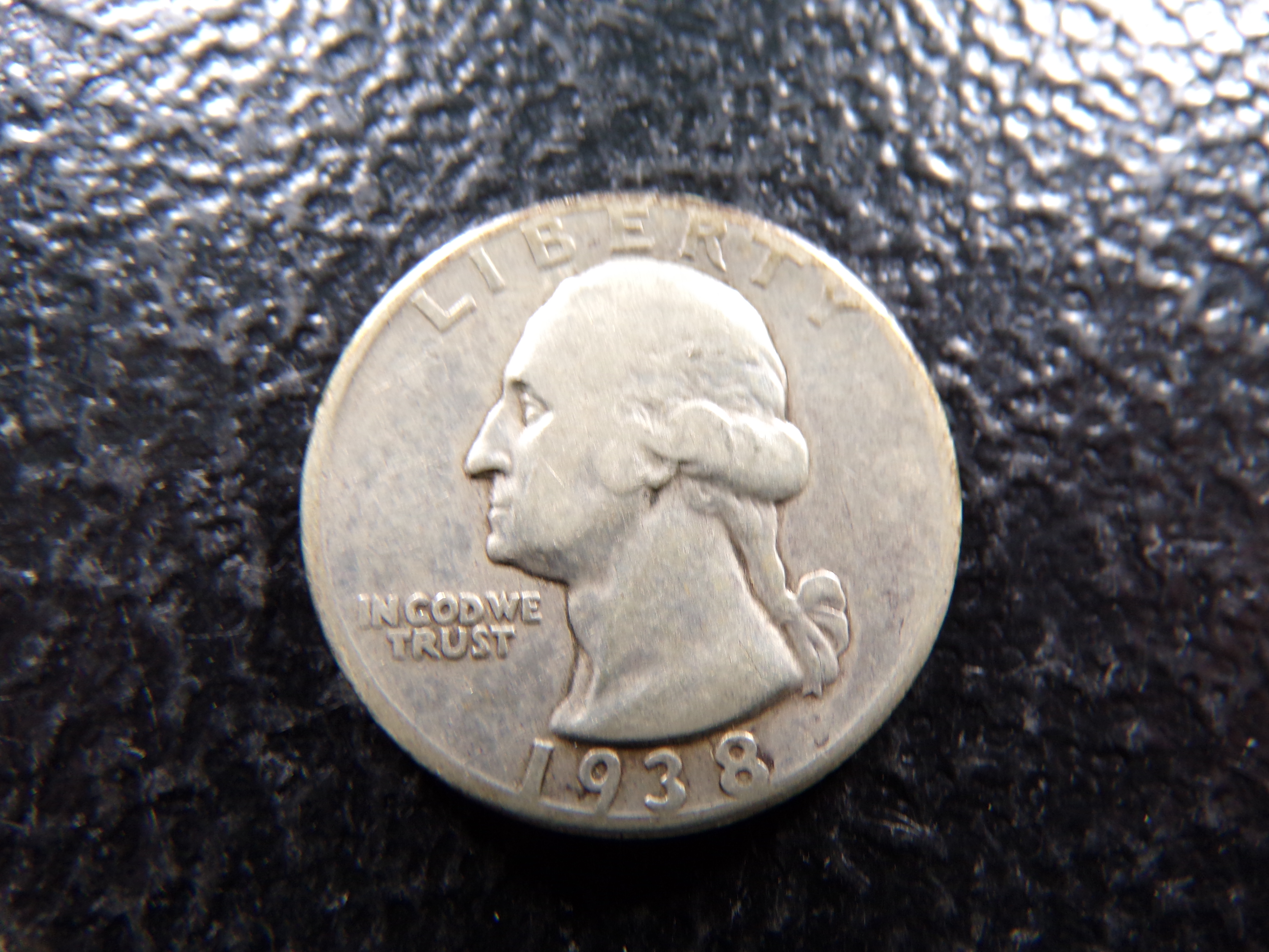 1938 WASHINGTON SILVER QUARTER