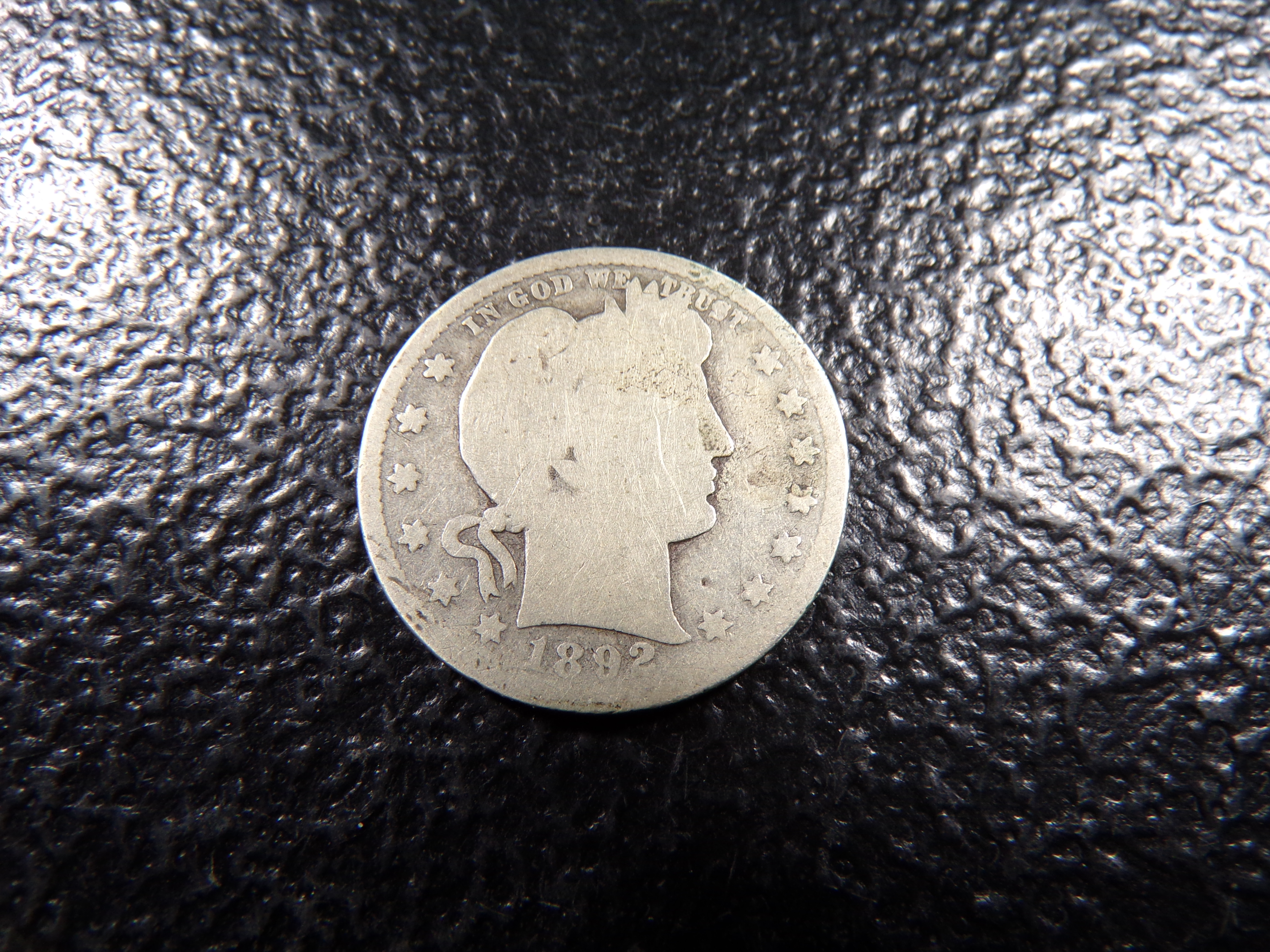 1892-S BARBER SILVER QUARTER