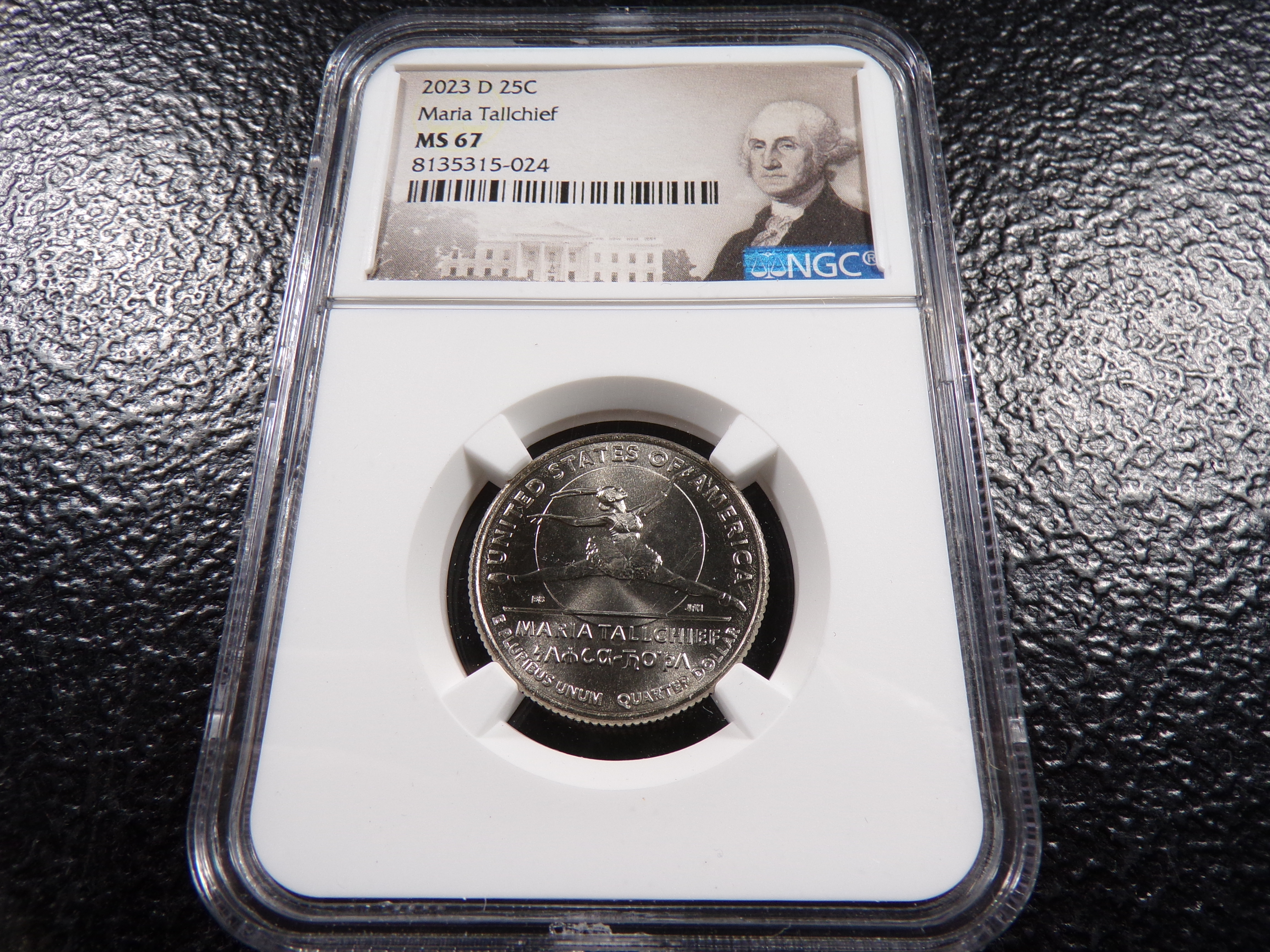 2023-D NGC MS67 MARIA TALLCHIEF QUARTER